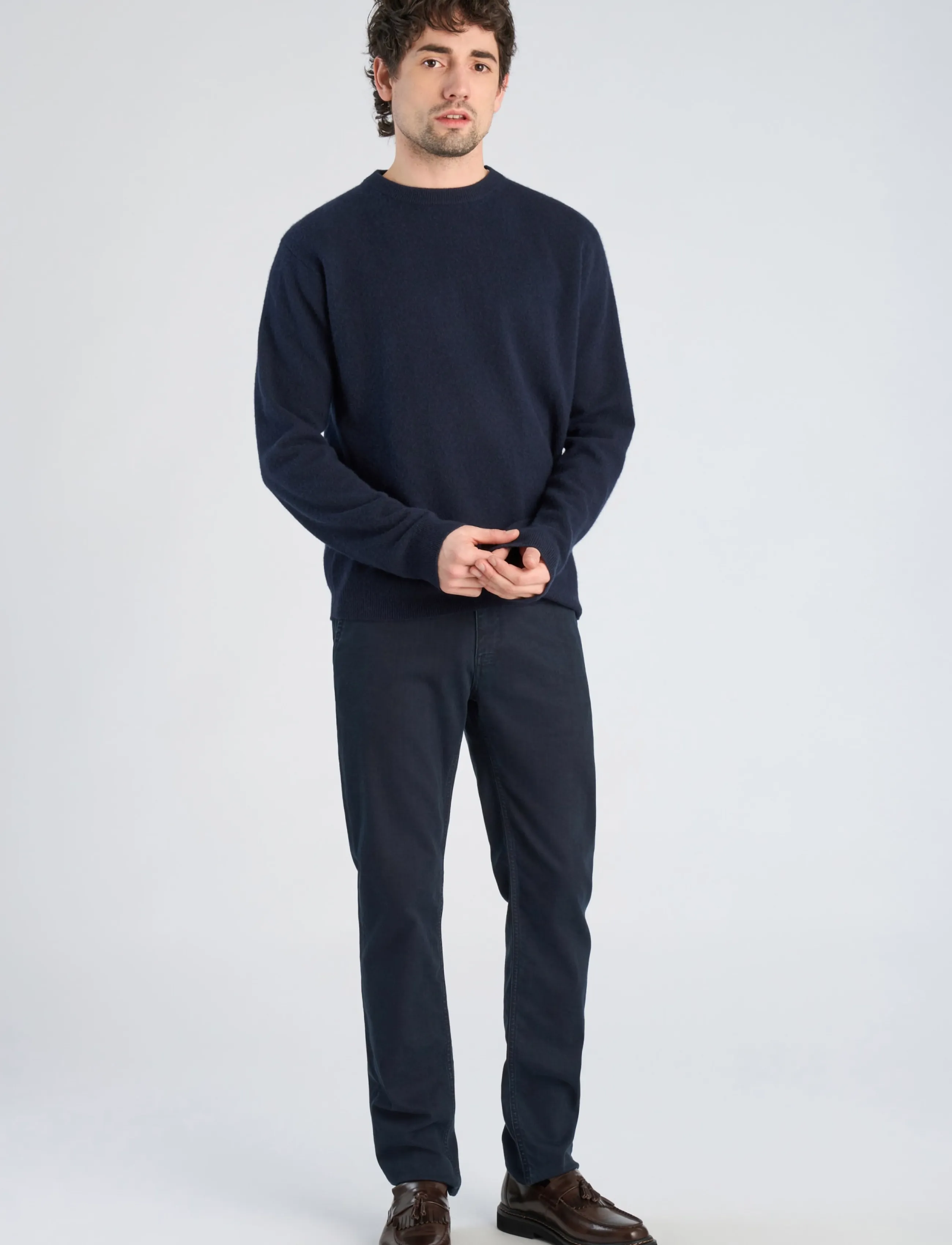 Lindbergh Black - 1927: Wool cashmere blend knit - rundhals - navy - 0