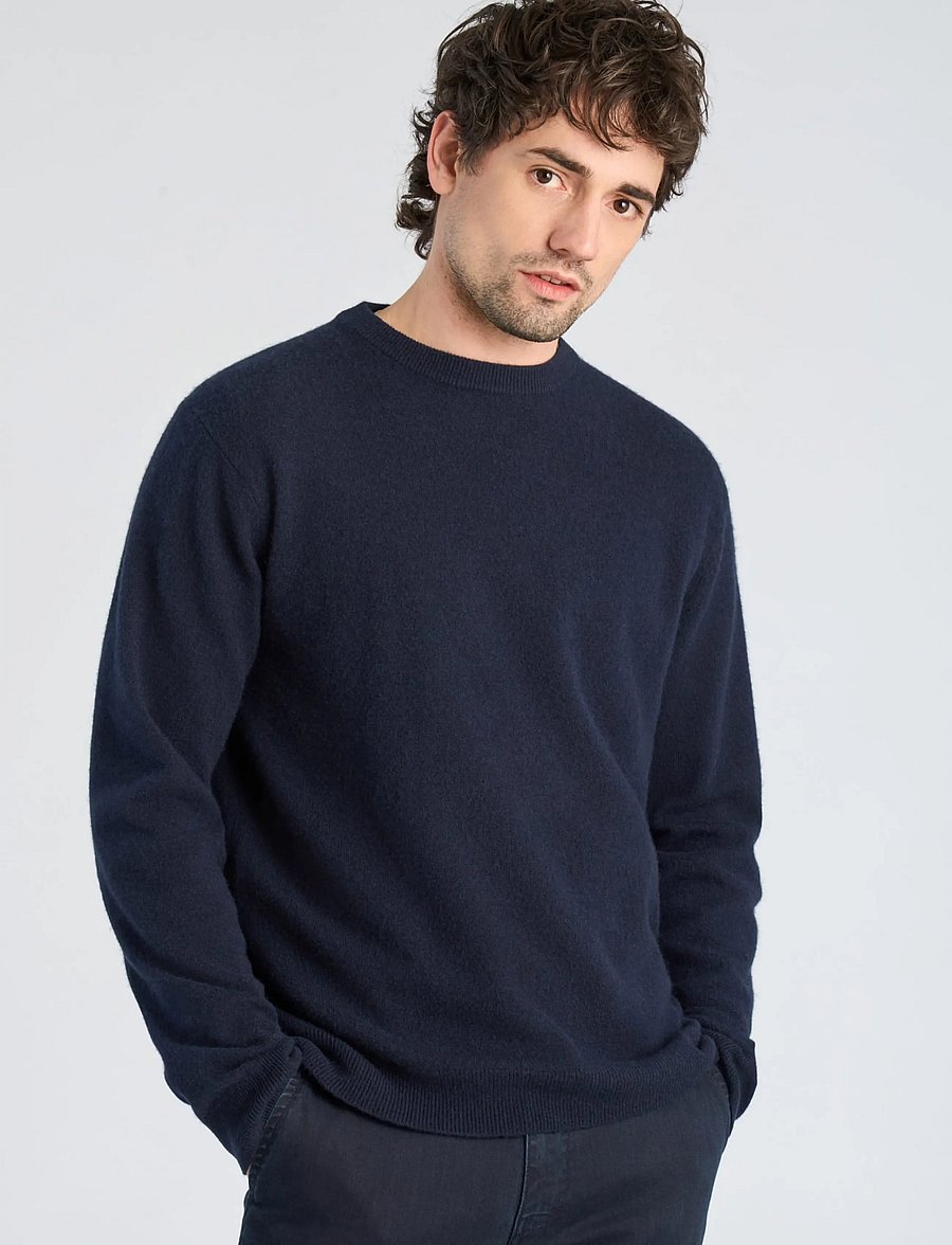 Lindbergh Black - 1927: Wool cashmere blend knit - rundhals - navy - 3