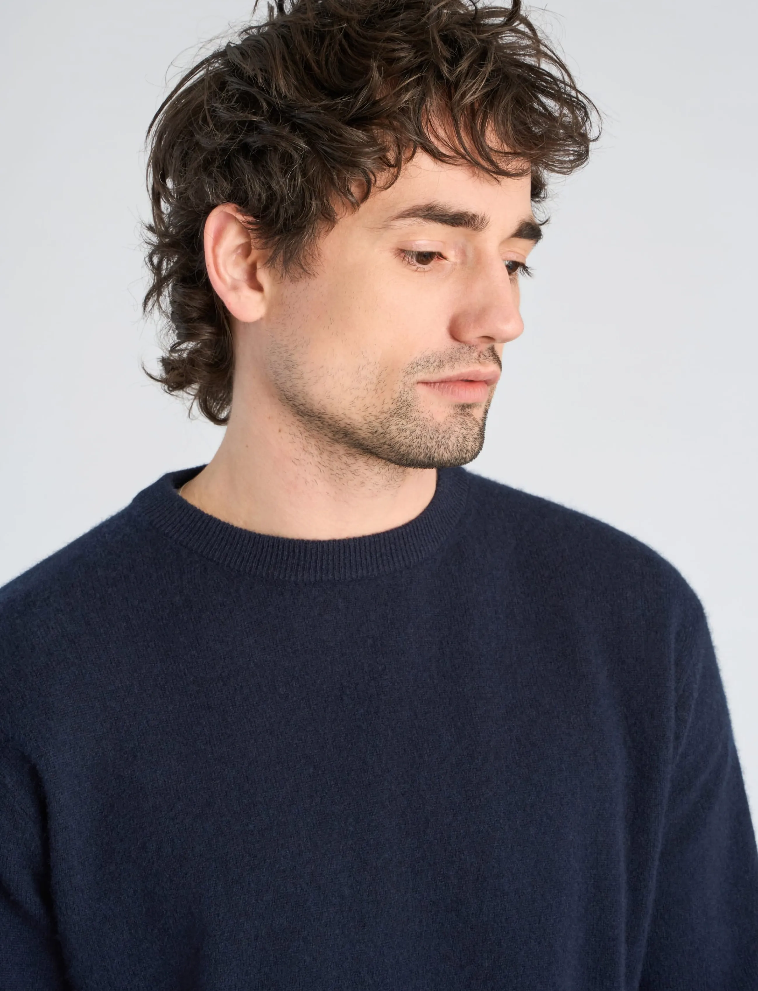 Lindbergh Black - 1927: Wool cashmere blend knit - rundhals - navy - 5