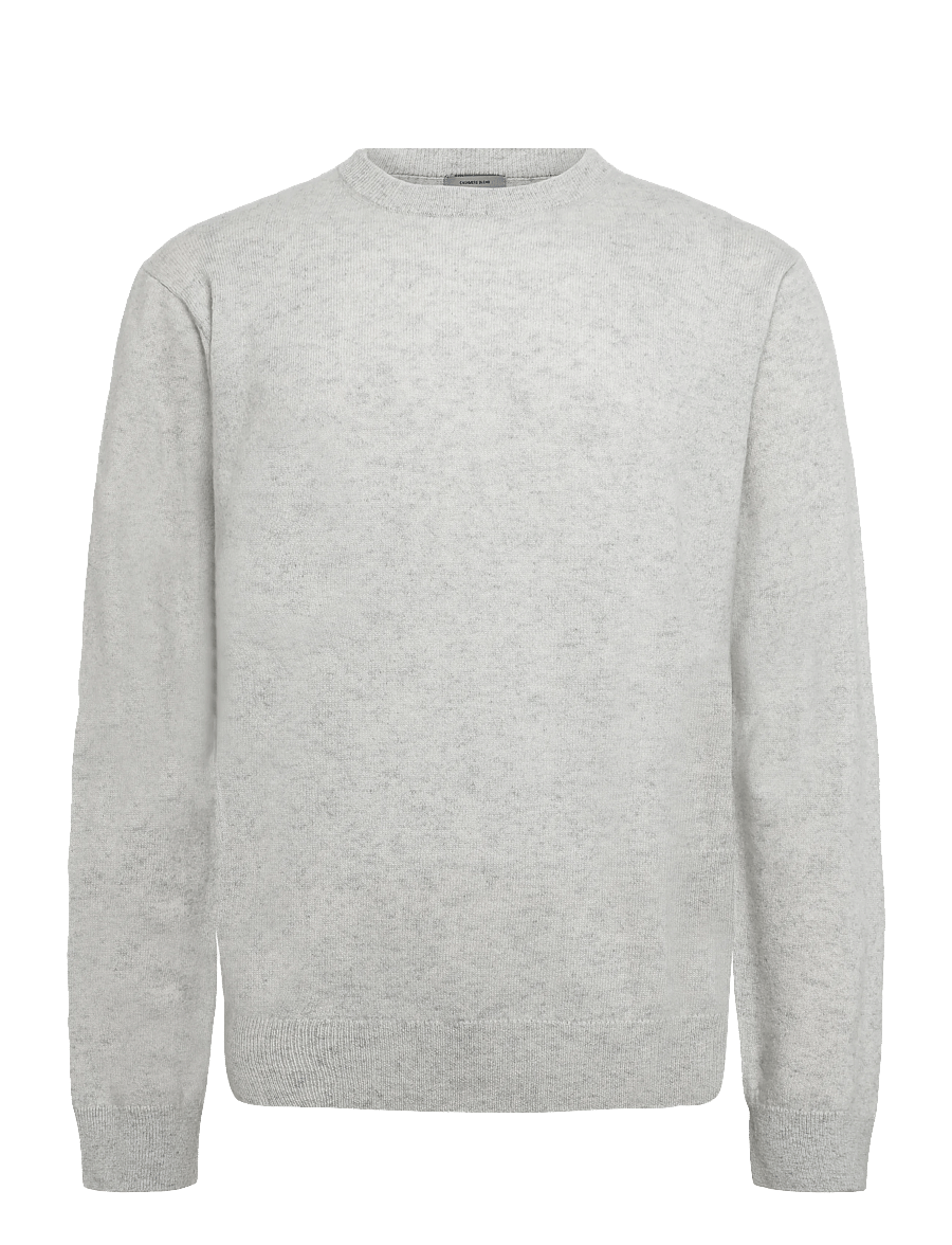 Lindbergh Black - 1927: Wool cashmere blend knit - round necks - off white mel - 1