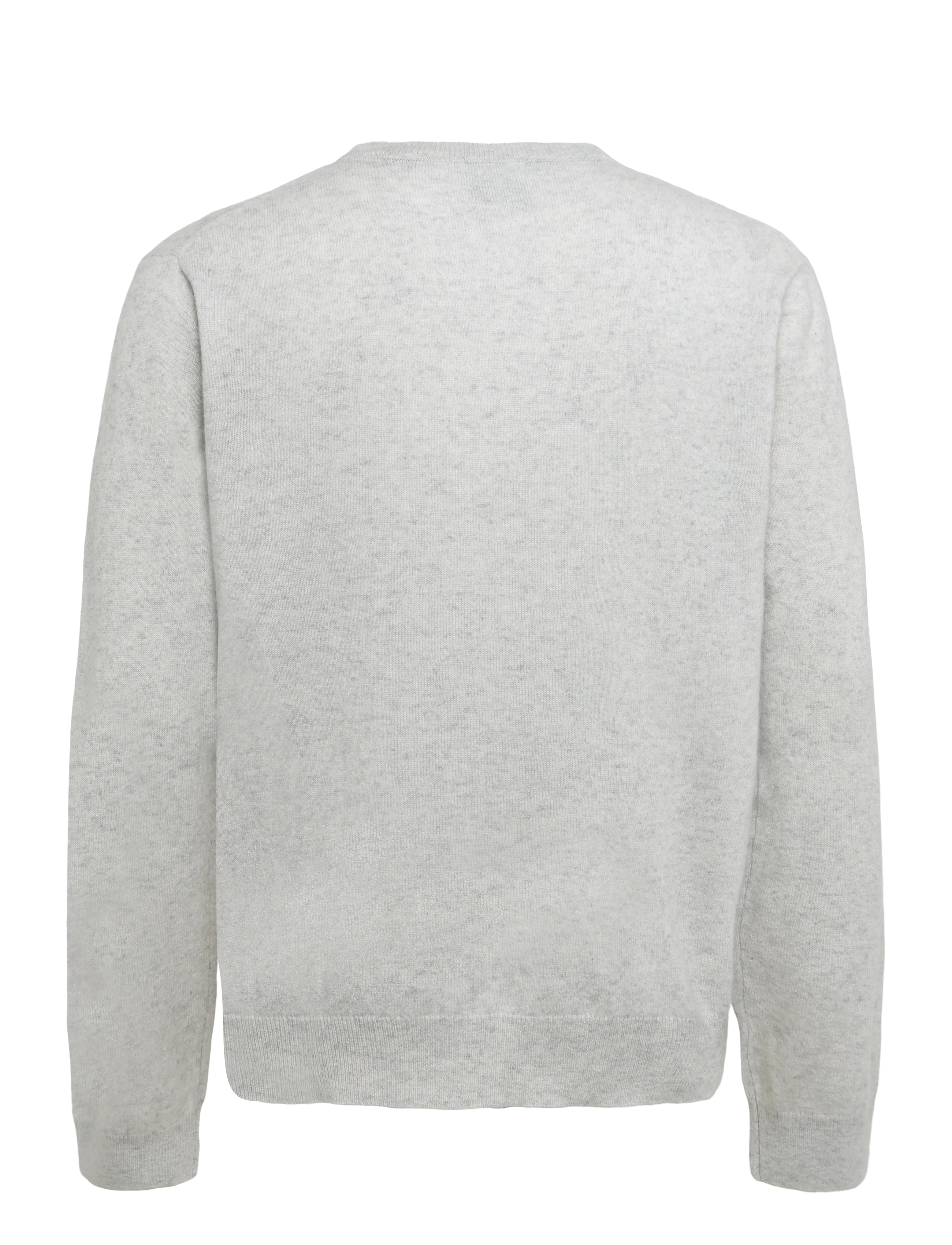 Lindbergh Black - 1927: Wool cashmere blend knit - round necks - off white mel - 2