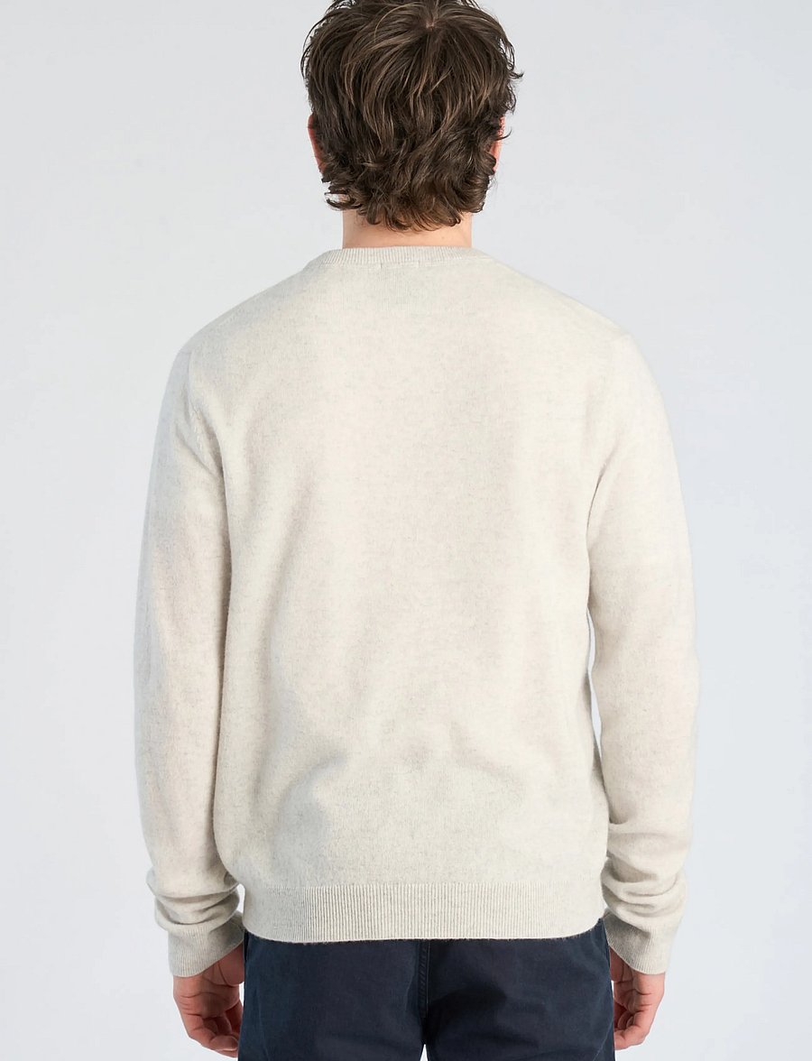 Lindbergh Black - 1927: Wool cashmere blend knit - round necks - off white mel - 4