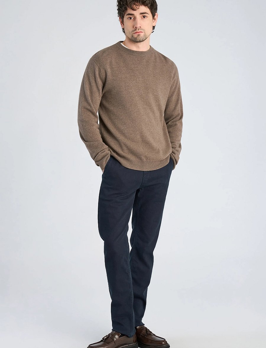 Lindbergh Black - 1927: Wool cashmere blend knit - rundhals - sand mel - 0