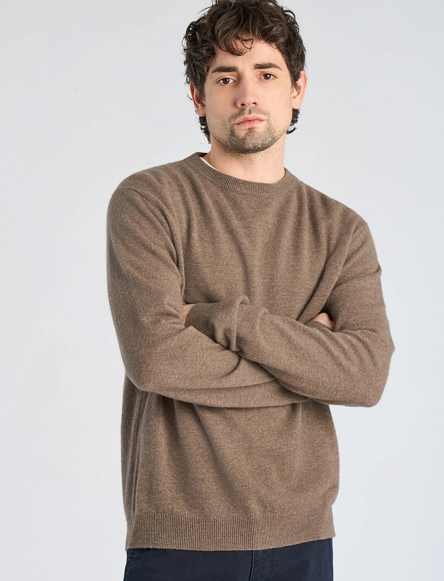 Lindbergh Black - 1927: Wool cashmere blend knit - rundhals - sand mel - 3