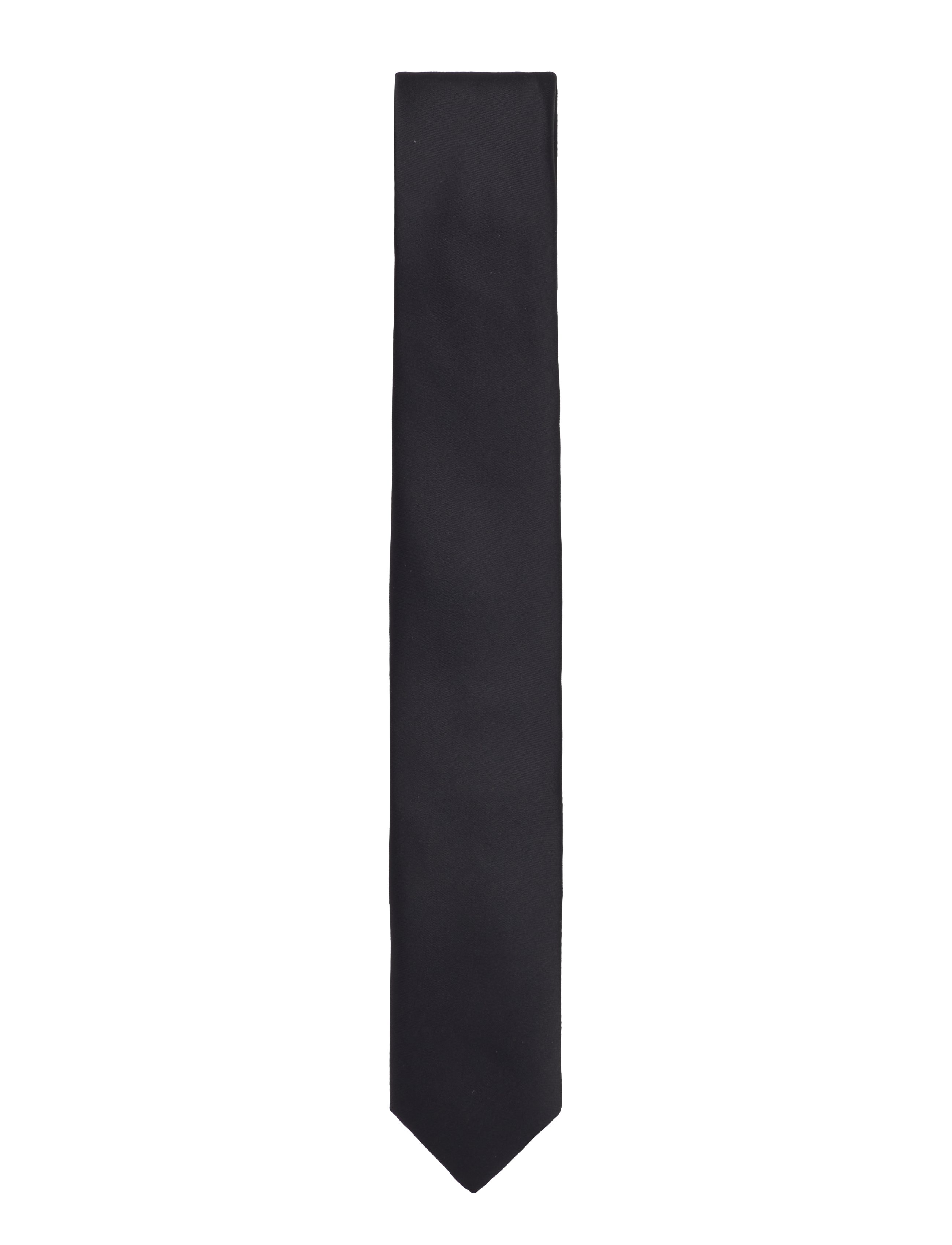 Lindbergh Black Polyester Tie 5 Cm, Mænd, Slankt Polyester Slips, Sort, Str: ONE SIZE