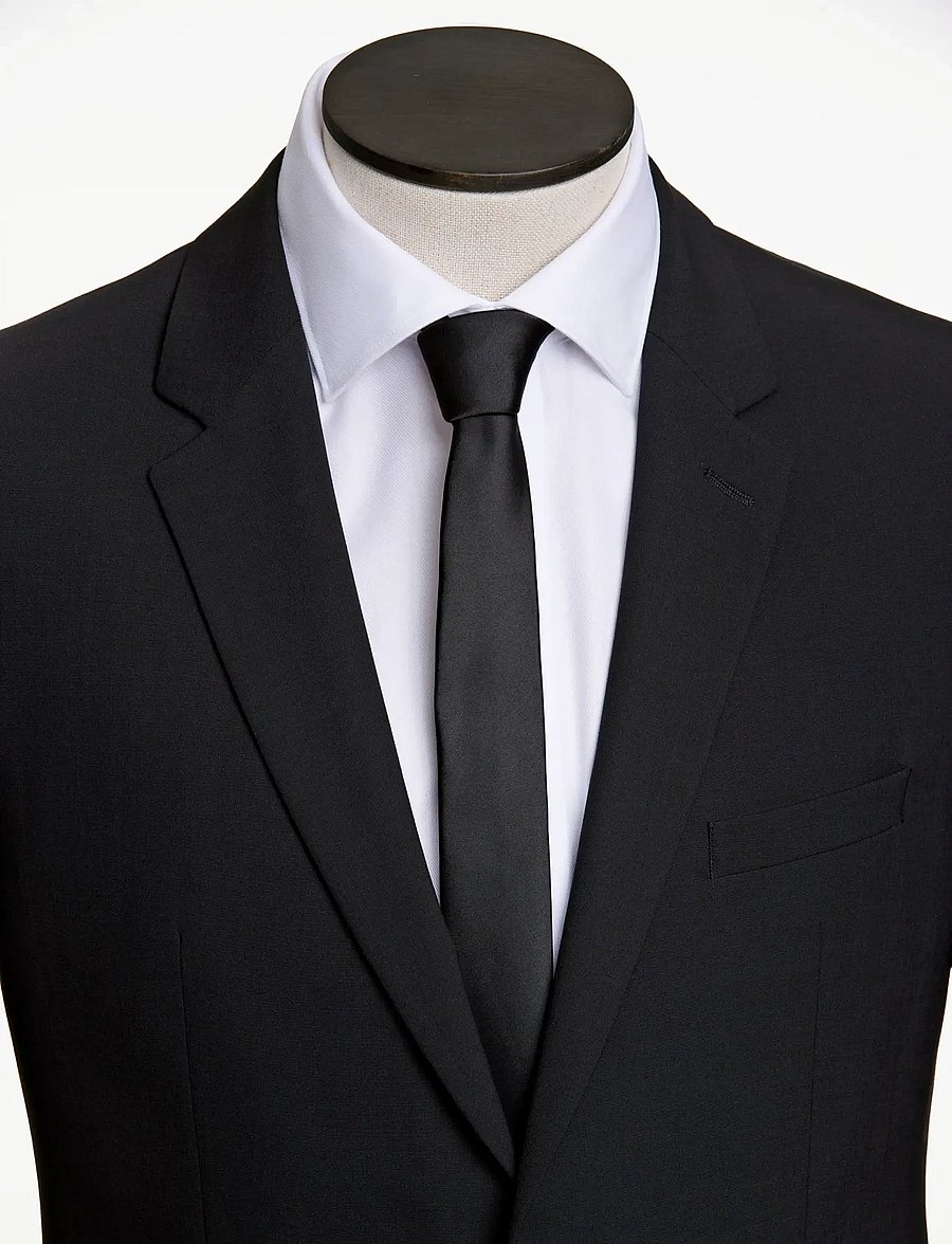 Lindbergh Black - Polyester tie 5 cm - slipsar - black - 2