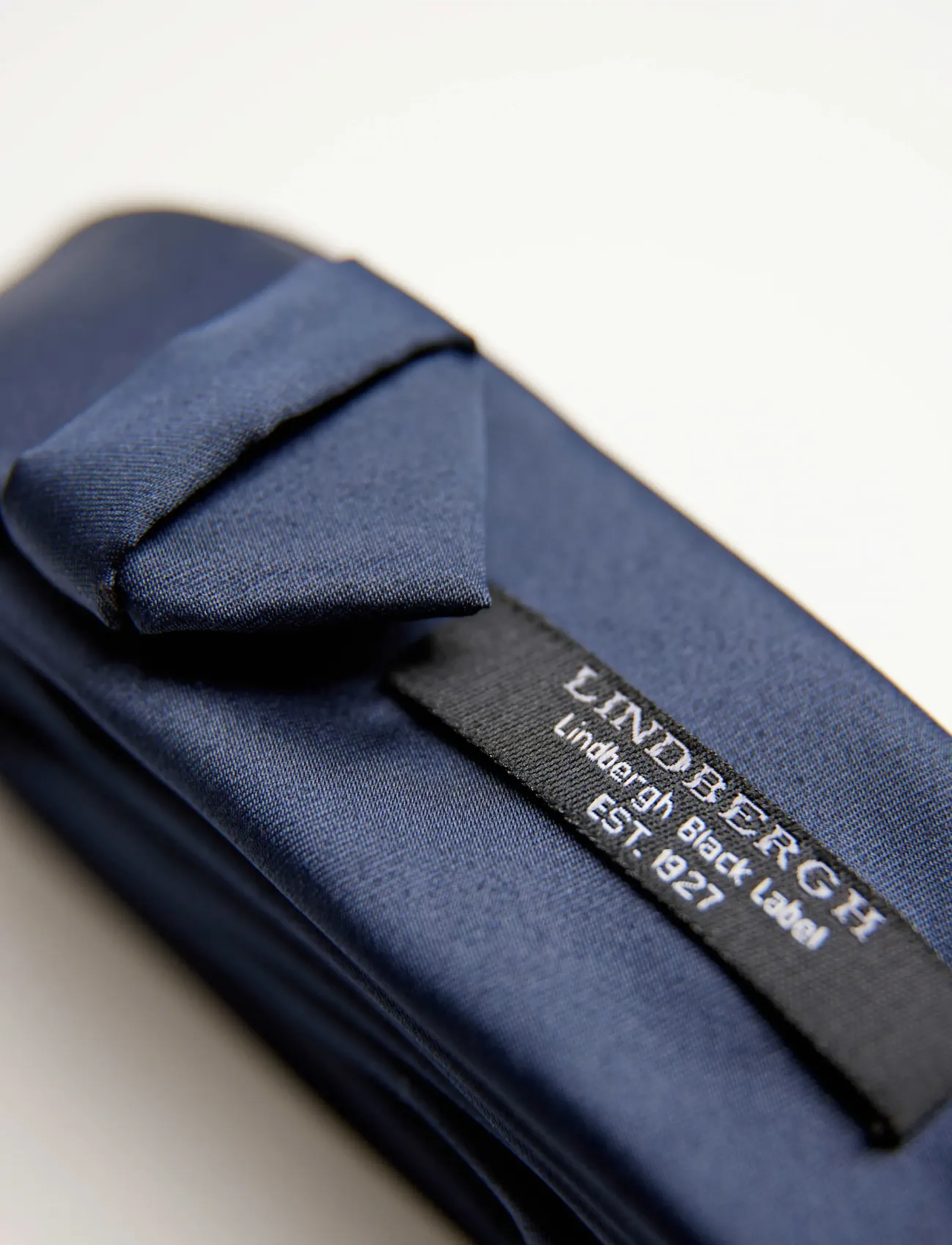 Lindbergh Black - Polyester tie 5 cm - ties - navy - 1