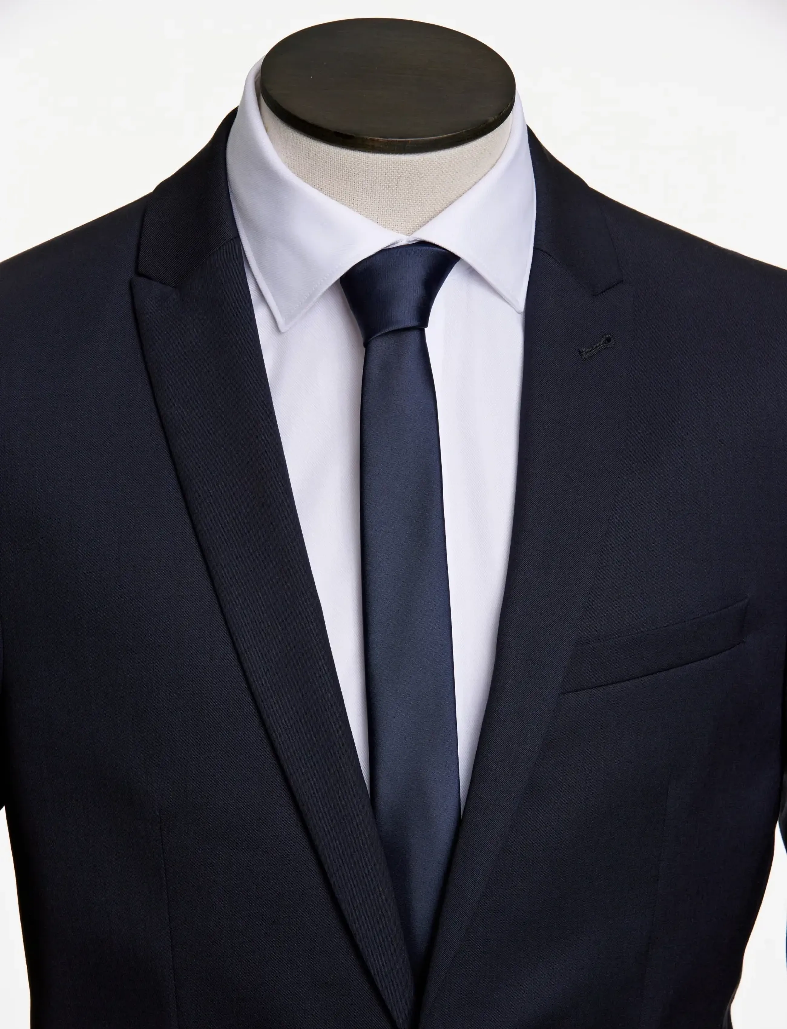 Lindbergh Black - Polyester tie 5 cm - ties - navy - 2