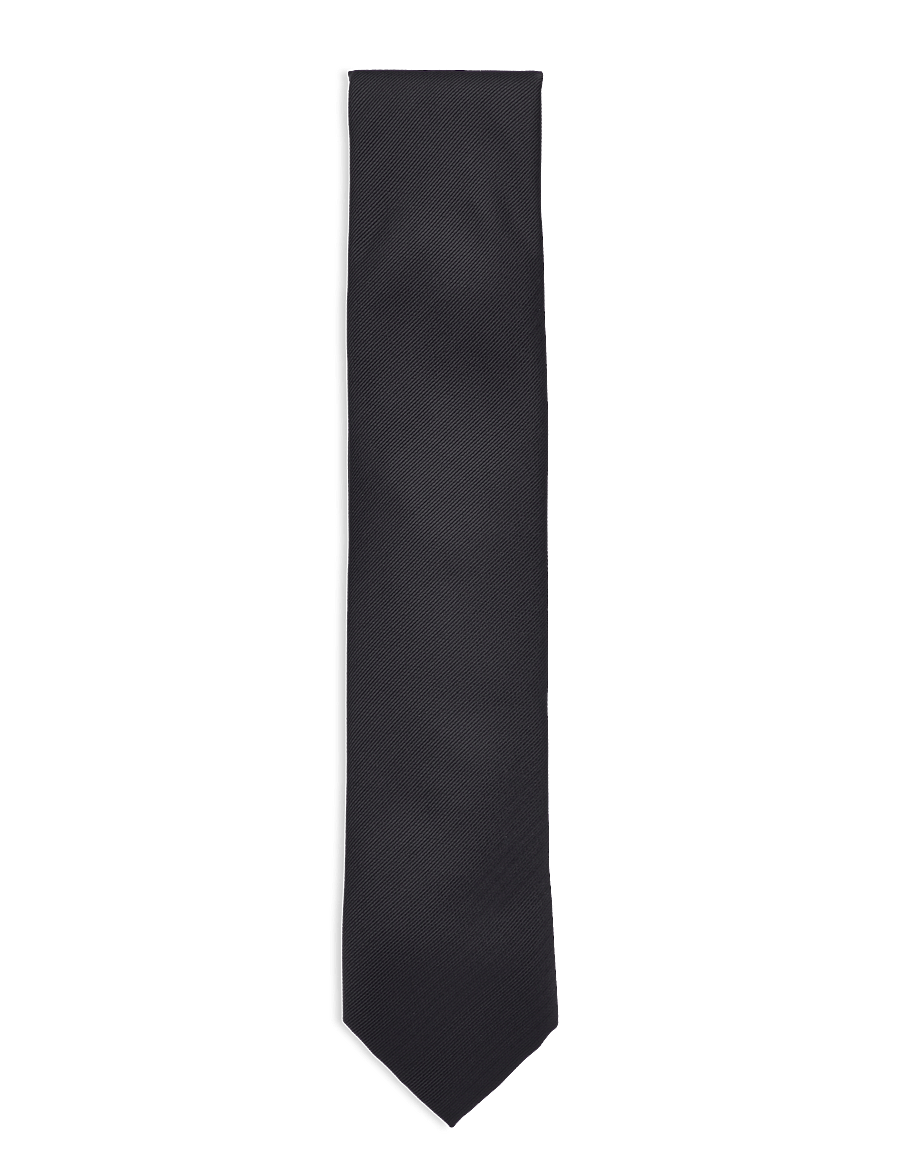 Lindbergh Black - Polyester tie 7 cm - kravatit - black - 0