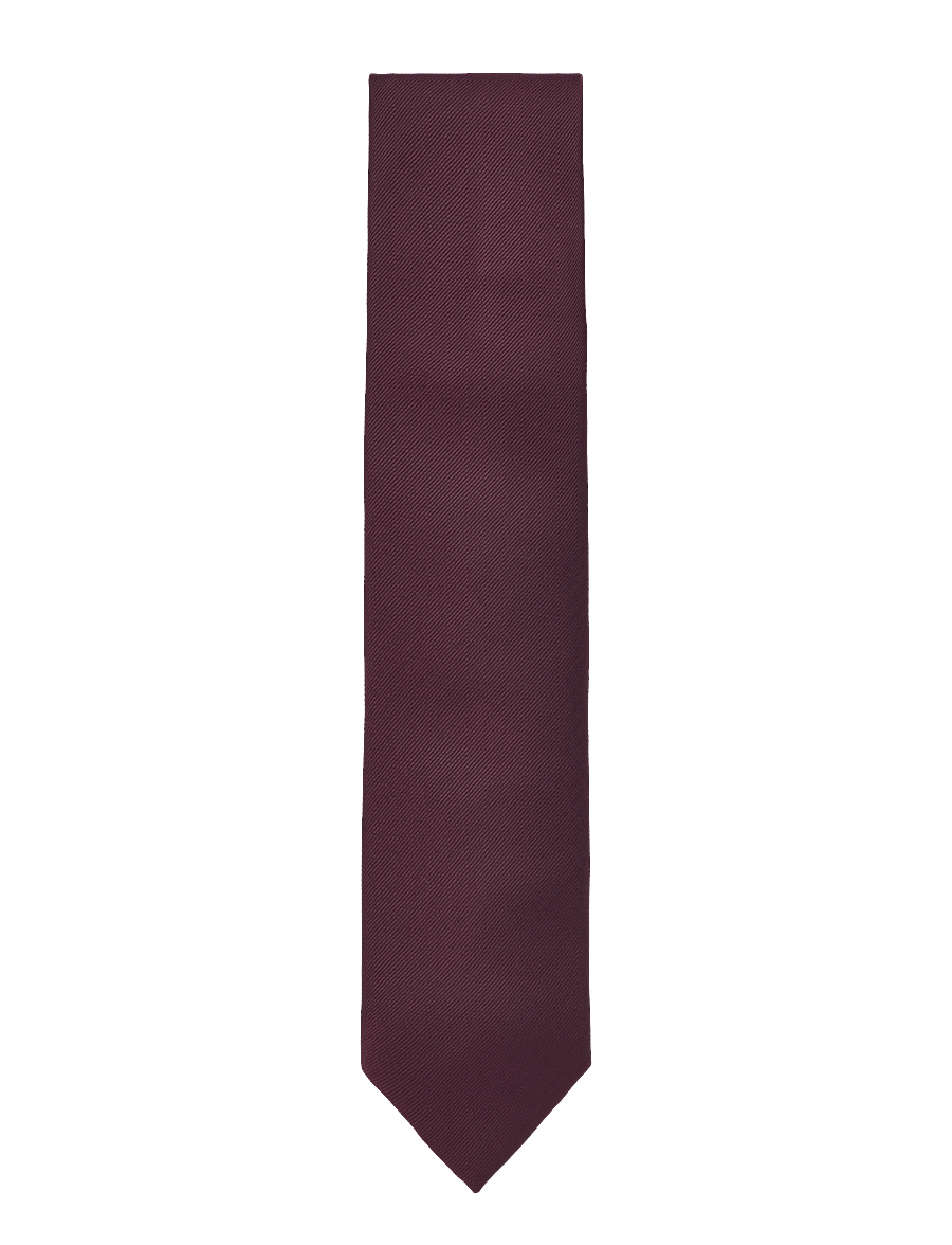 Lindbergh Black - Polyester tie 7 cm - kaklaraiščiai - bordeaux - 0