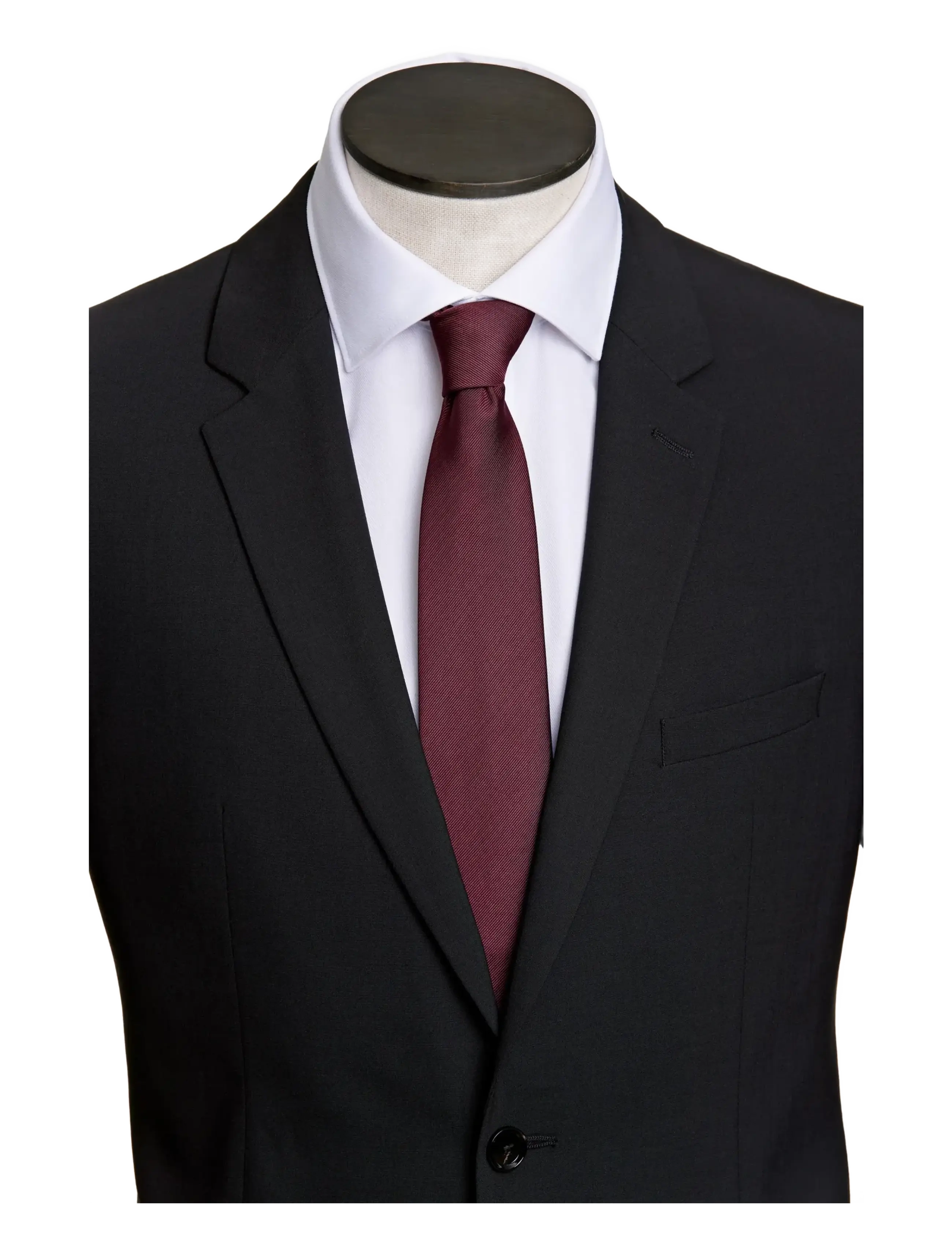 Lindbergh Black - Polyester tie 7 cm - krawatten - bordeaux - 1