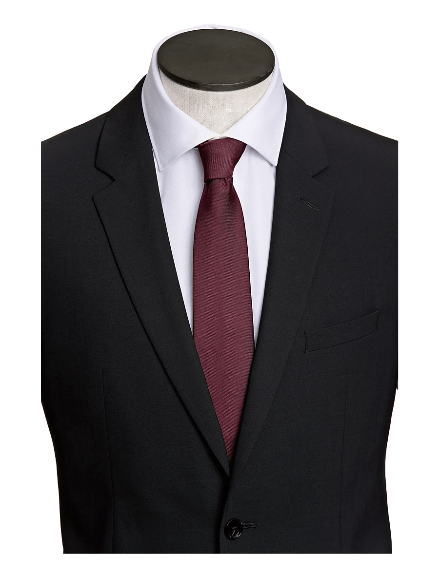 Lindbergh Black - Polyester tie 7 cm - krawatten - bordeaux - 1