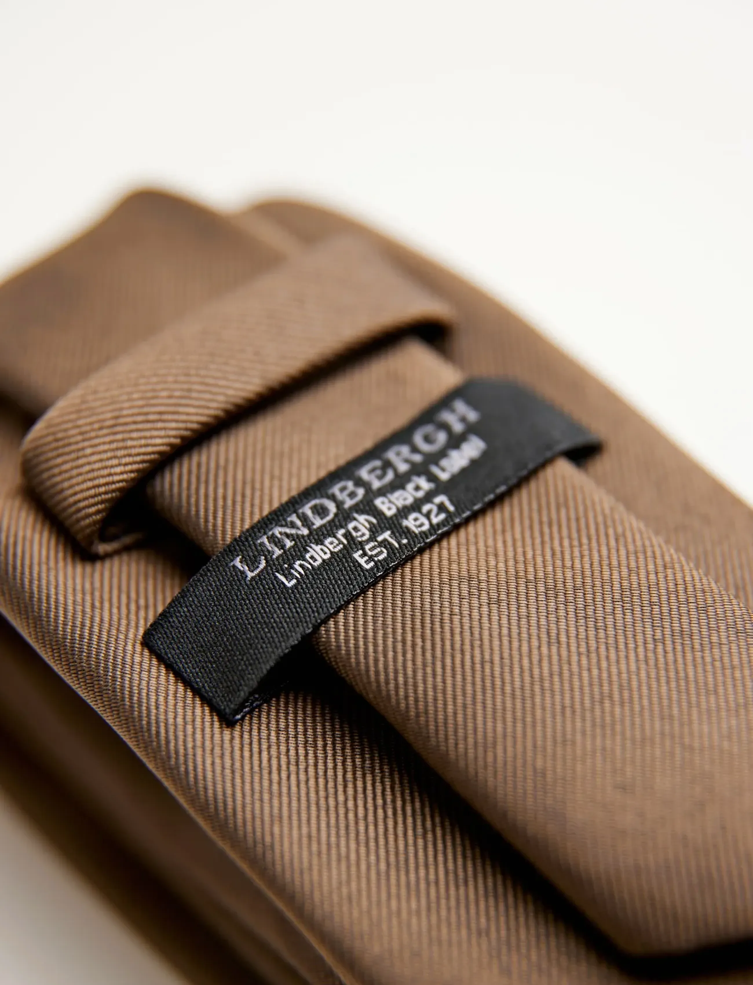 Lindbergh Black - Polyester tie 7 cm - krawatten - camel - 1