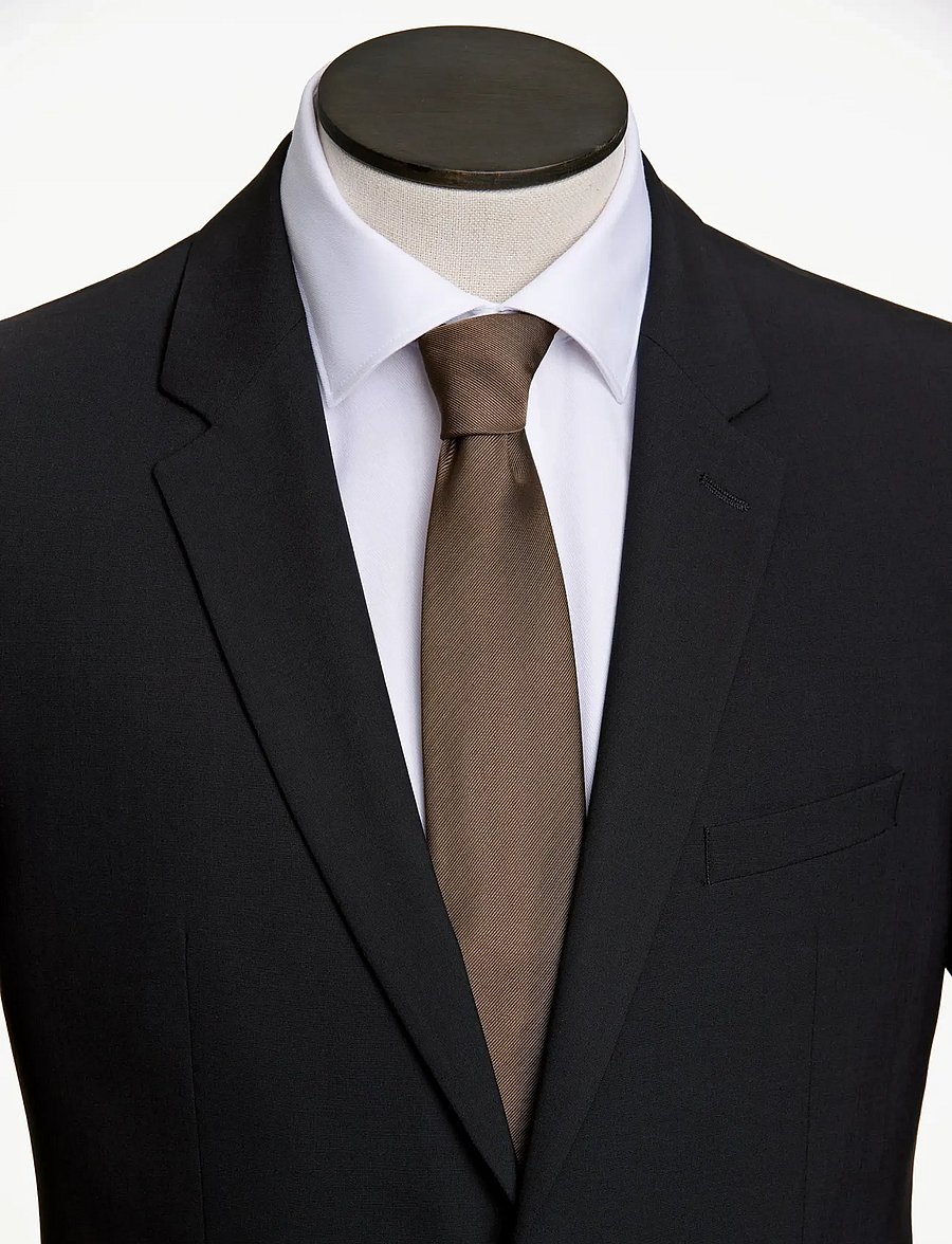Lindbergh Black - Polyester tie 7 cm - krawatten - camel - 2