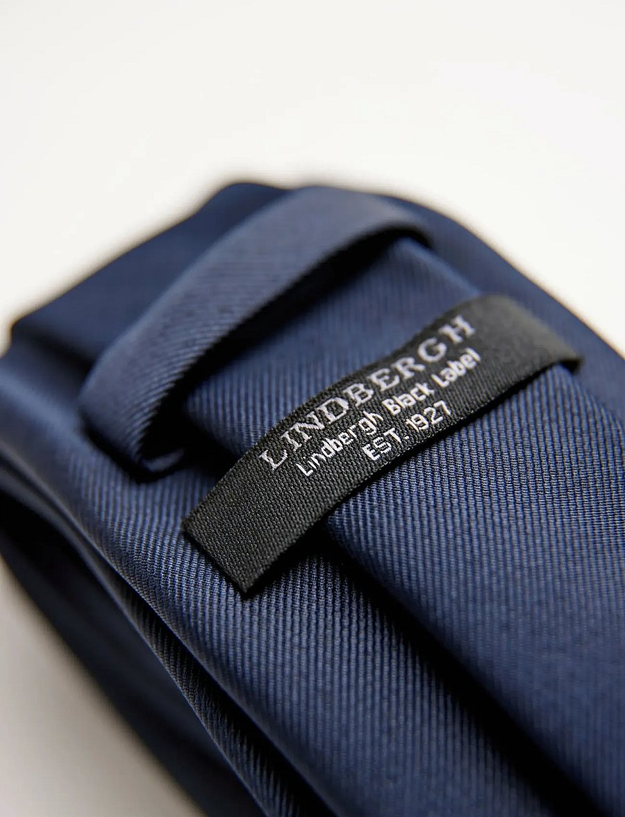 Lindbergh Black - Polyester tie 7 cm - slipsar - navy - 1