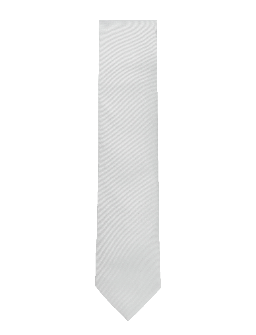 Lindbergh Black - Polyester tie 7 cm - krawatten - white - 0