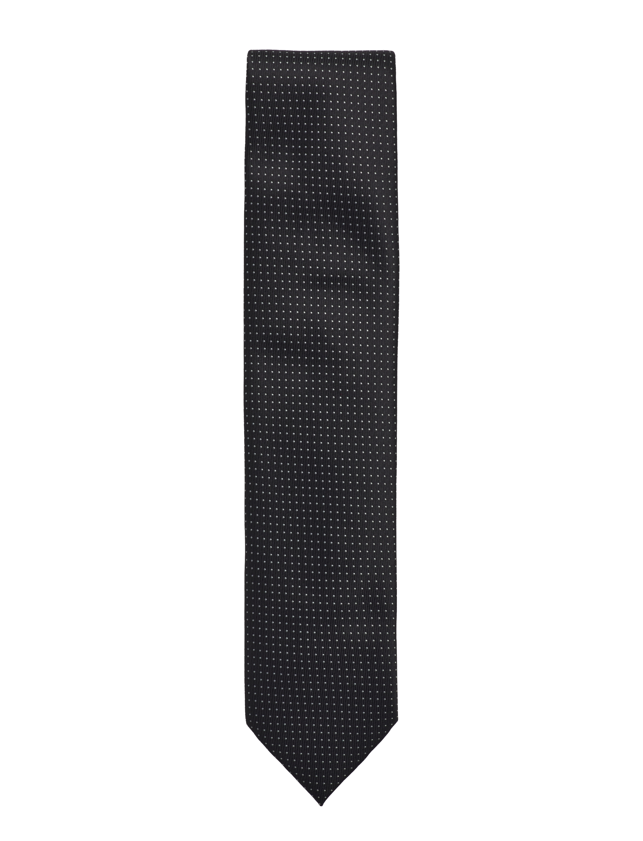 Lindbergh Black Polyester Tie With Dots 7 Cmpolyester Tie With Dots 7 Cm, Mænd, Prikket Slips, Sort, Str: ONE SIZE
