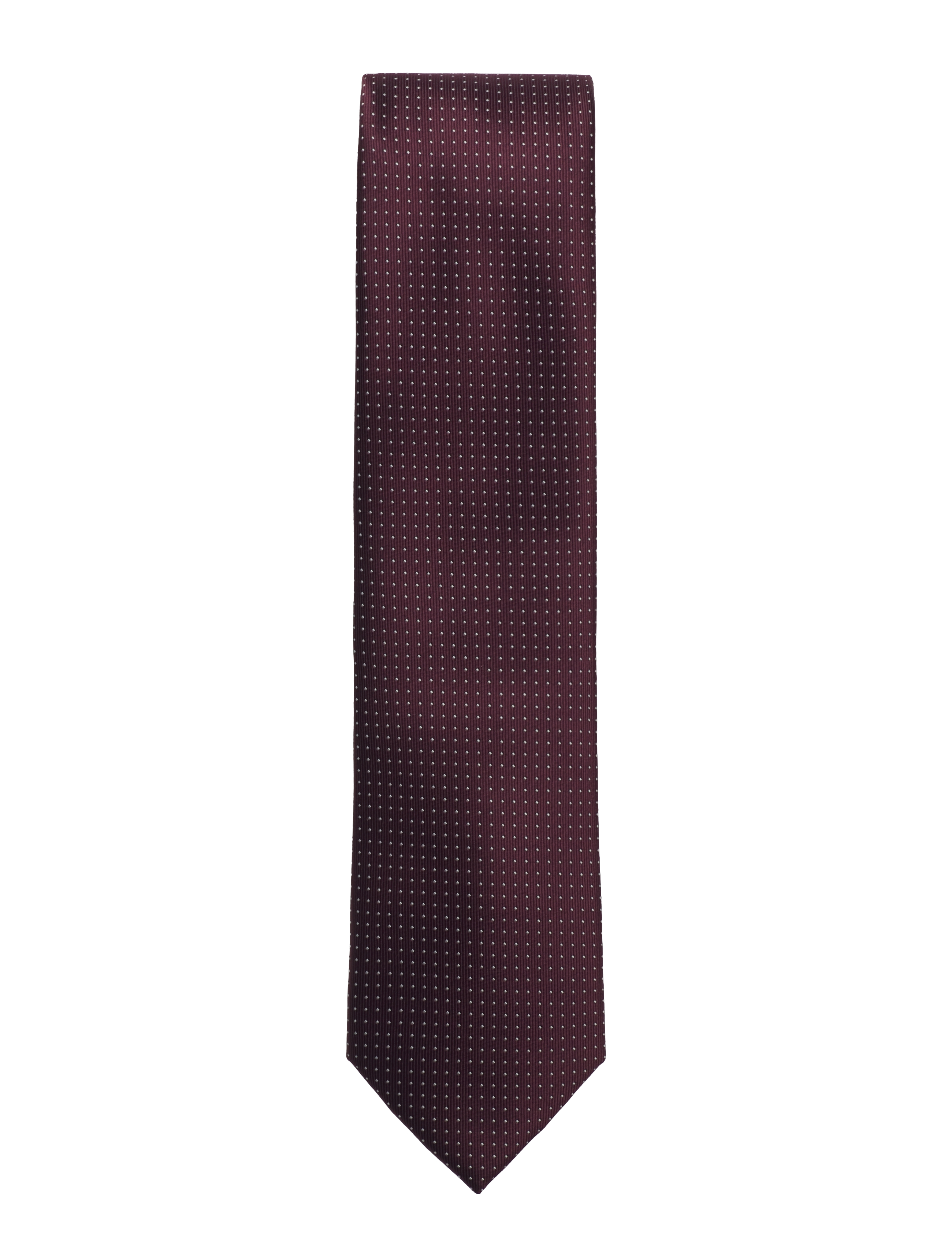 Lindbergh Black Polyester Tie With Dots 7 Cmpolyester Cm, One Size, Accessories, Burgunderrot - Ties, Männerswear