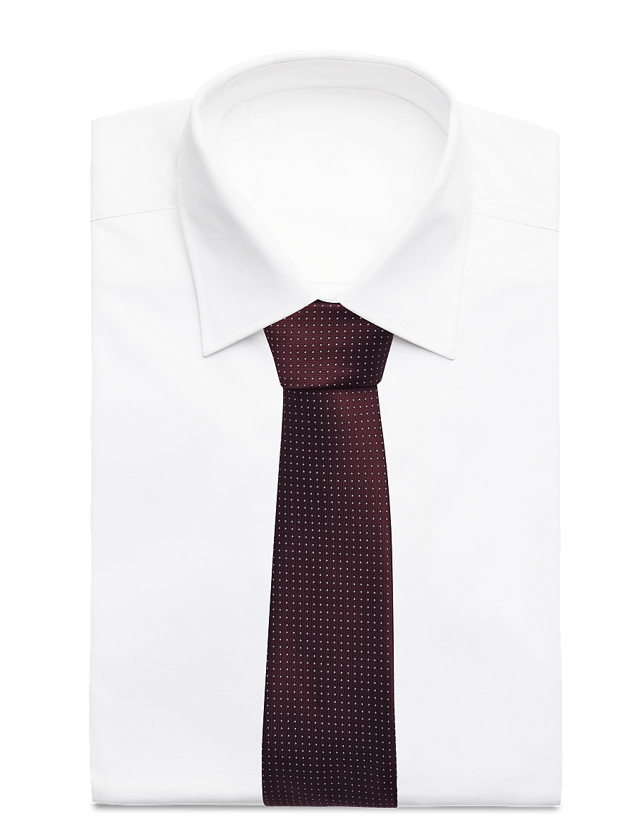 Lindbergh Black - Polyester tie with dots 7 cmPolyester tie with dots 7 cm - slipsar - bordeaux - 1