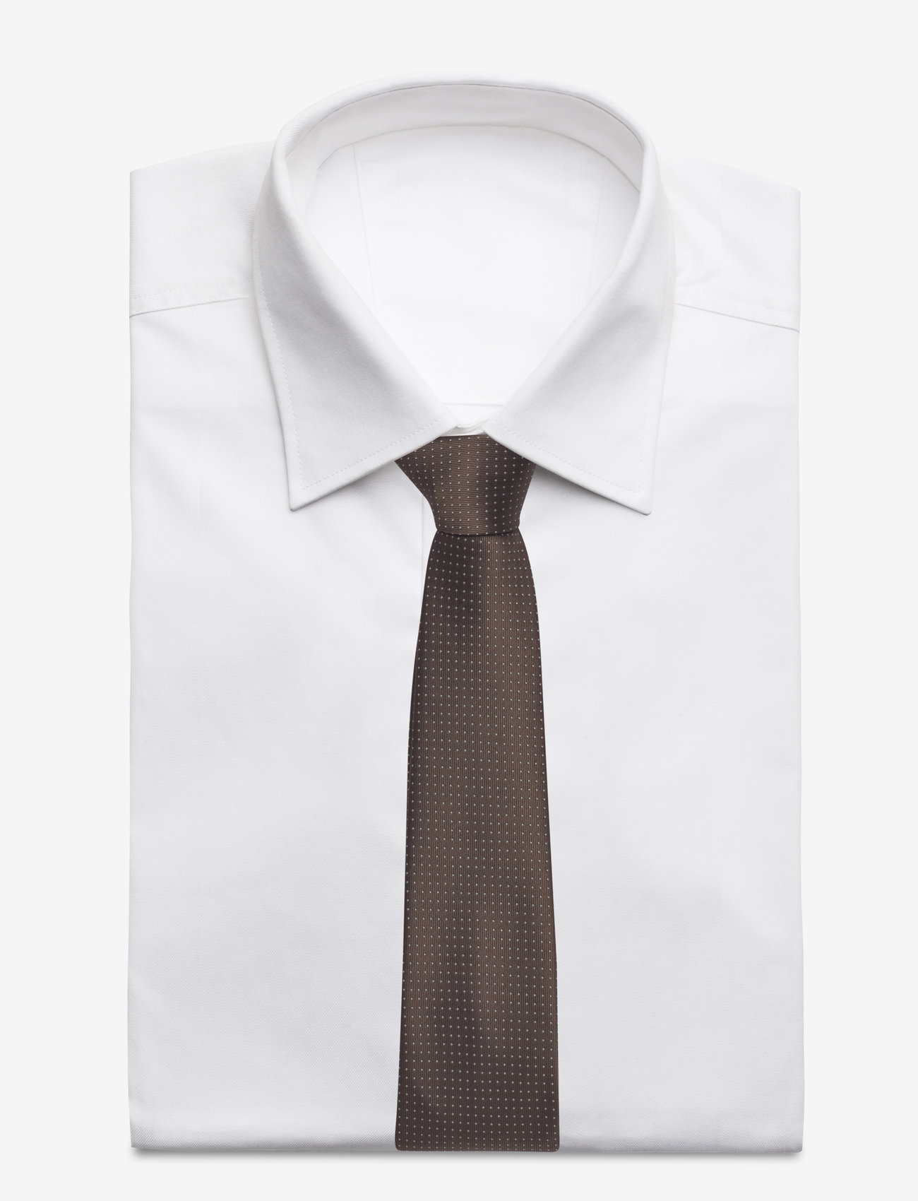 Lindbergh Black - Polyester tie with dots 7 cmPolyester tie with dots 7 cm - slips - camel - 1