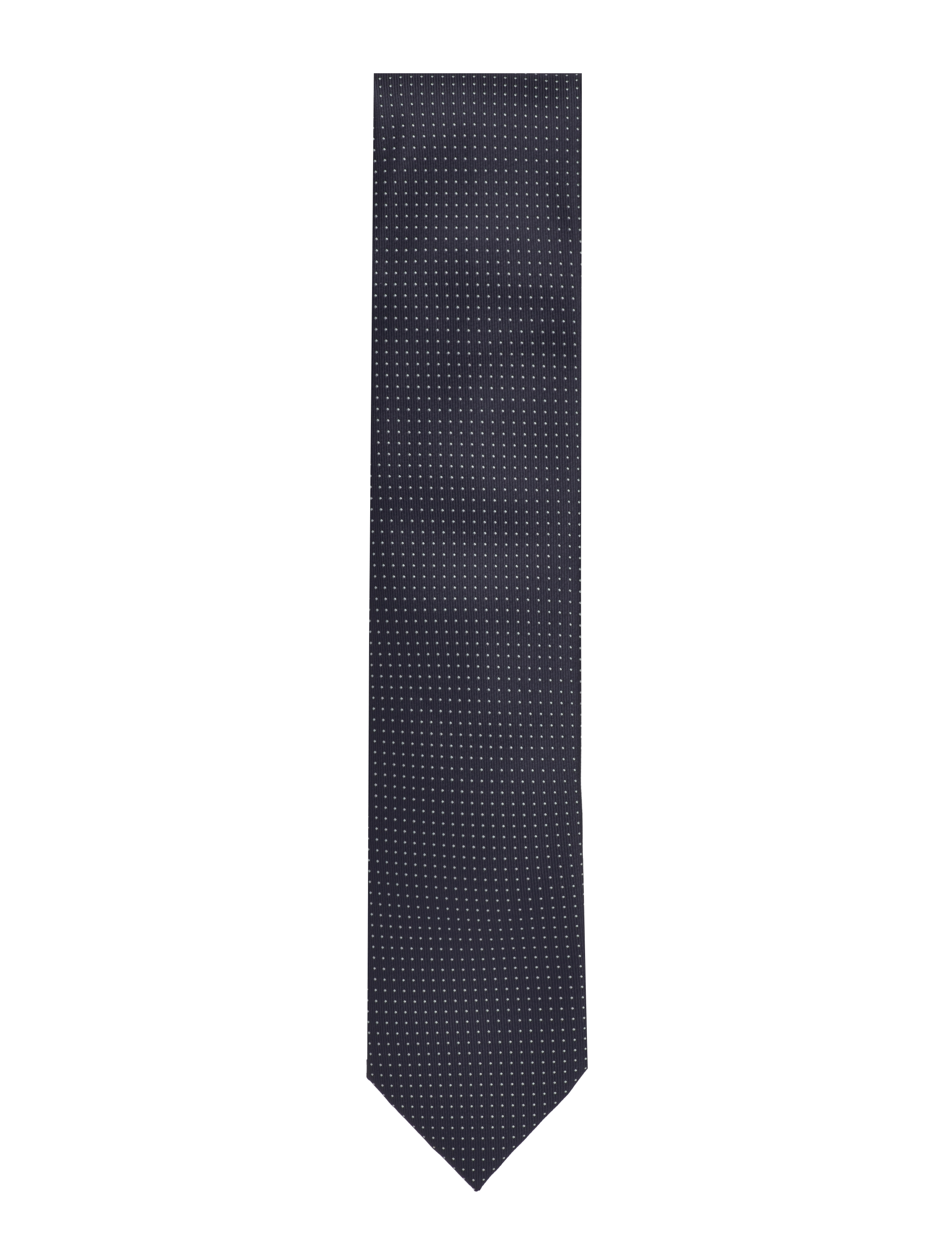 Lindbergh Black Polyester Tie With Dots 7 Cmpolyester Cm, One Size, Accessories, Marineblau - Ties, Männerswear
