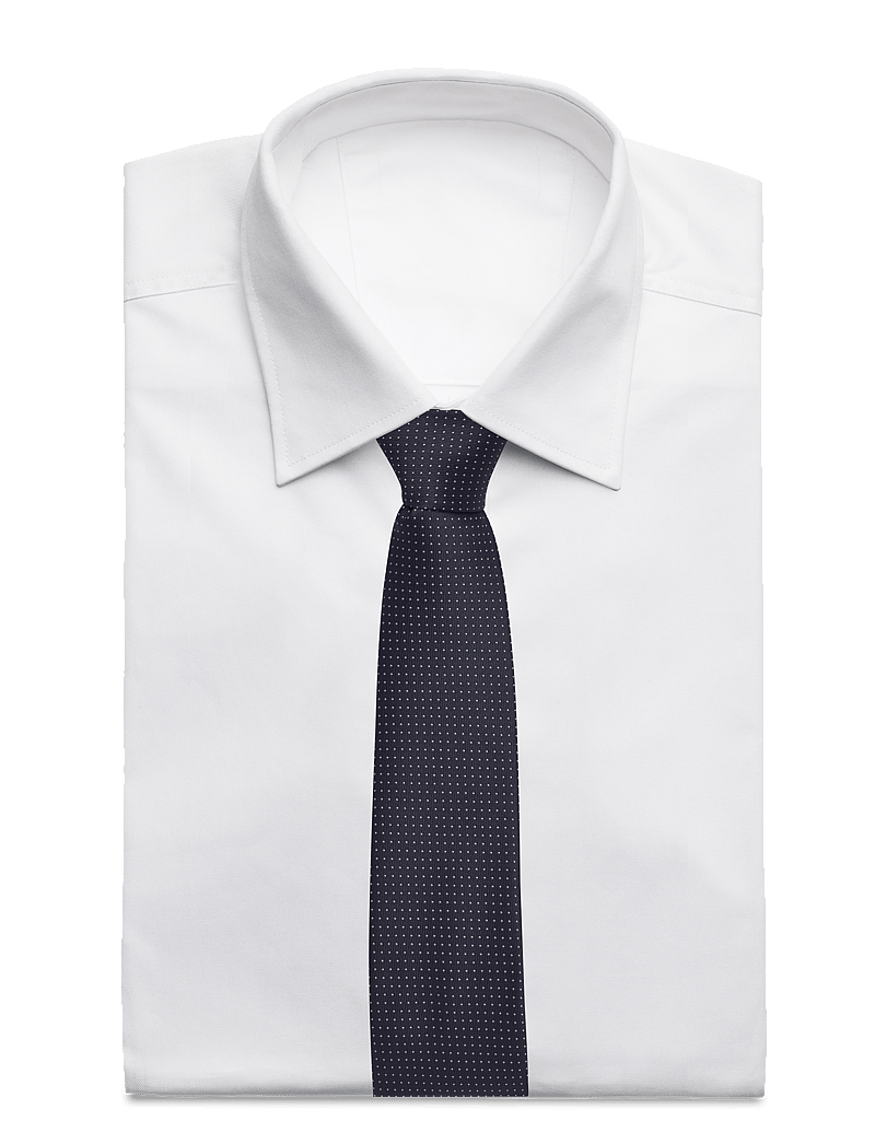 Lindbergh Black - Polyester tie with dots 7 cm - slipsar - navy - 1