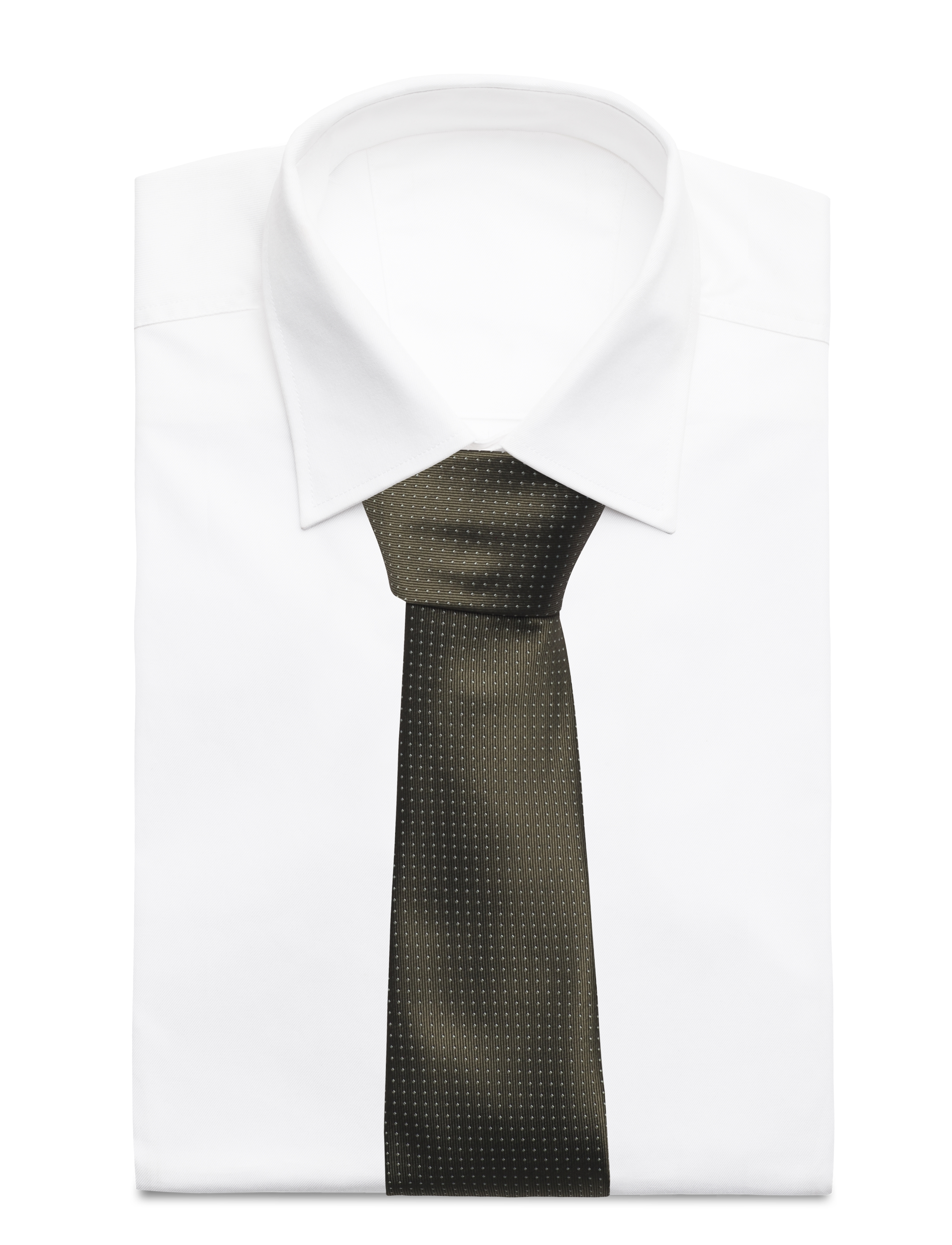 Lindbergh Black - Polyester tie with dots 7 cmPolyester tie with dots 7 cm - slips - olive - 1