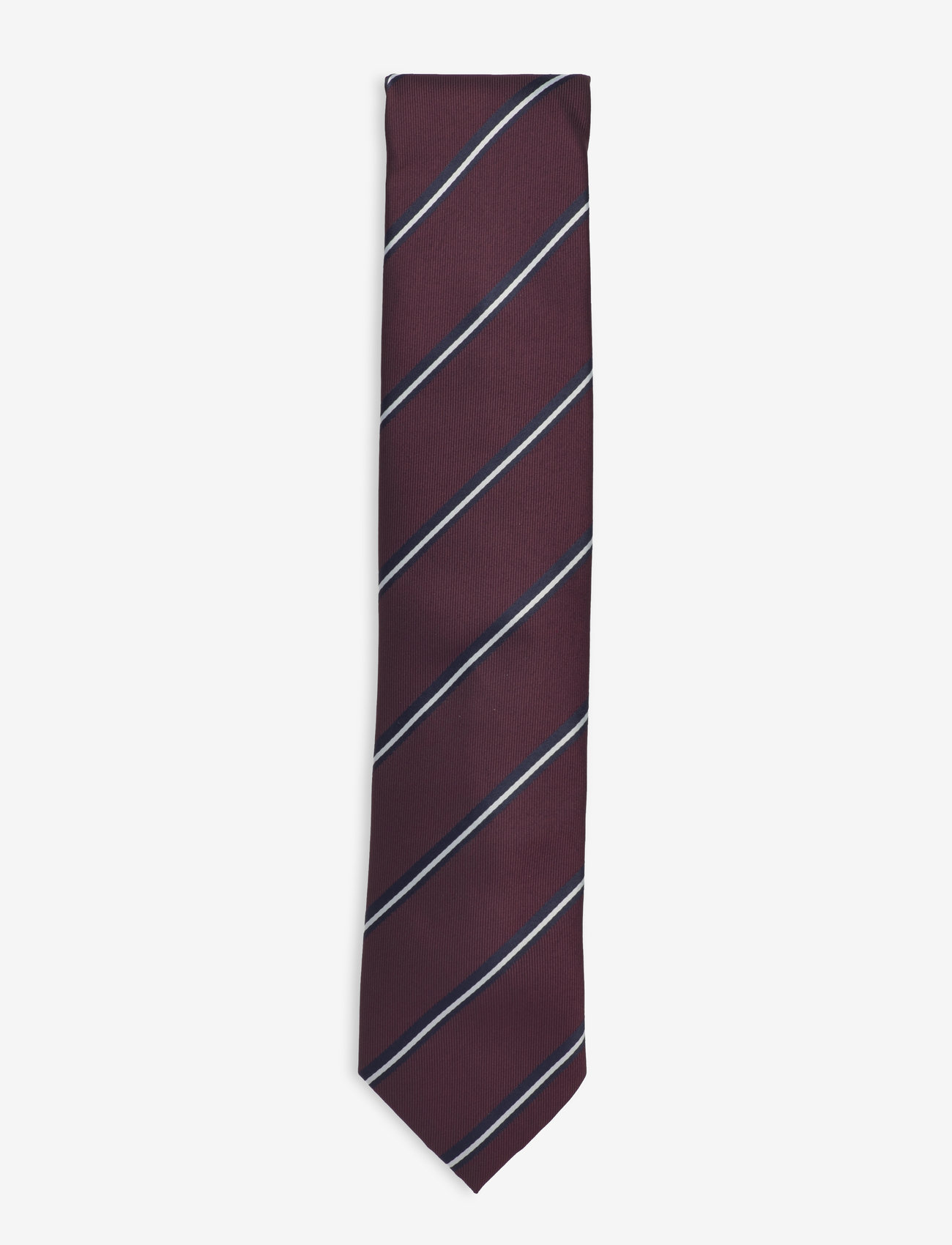 Lindbergh Black - Polyester tie with stripe 7 cmPolyester tie with stripe 7 cm - bordeaux - 0