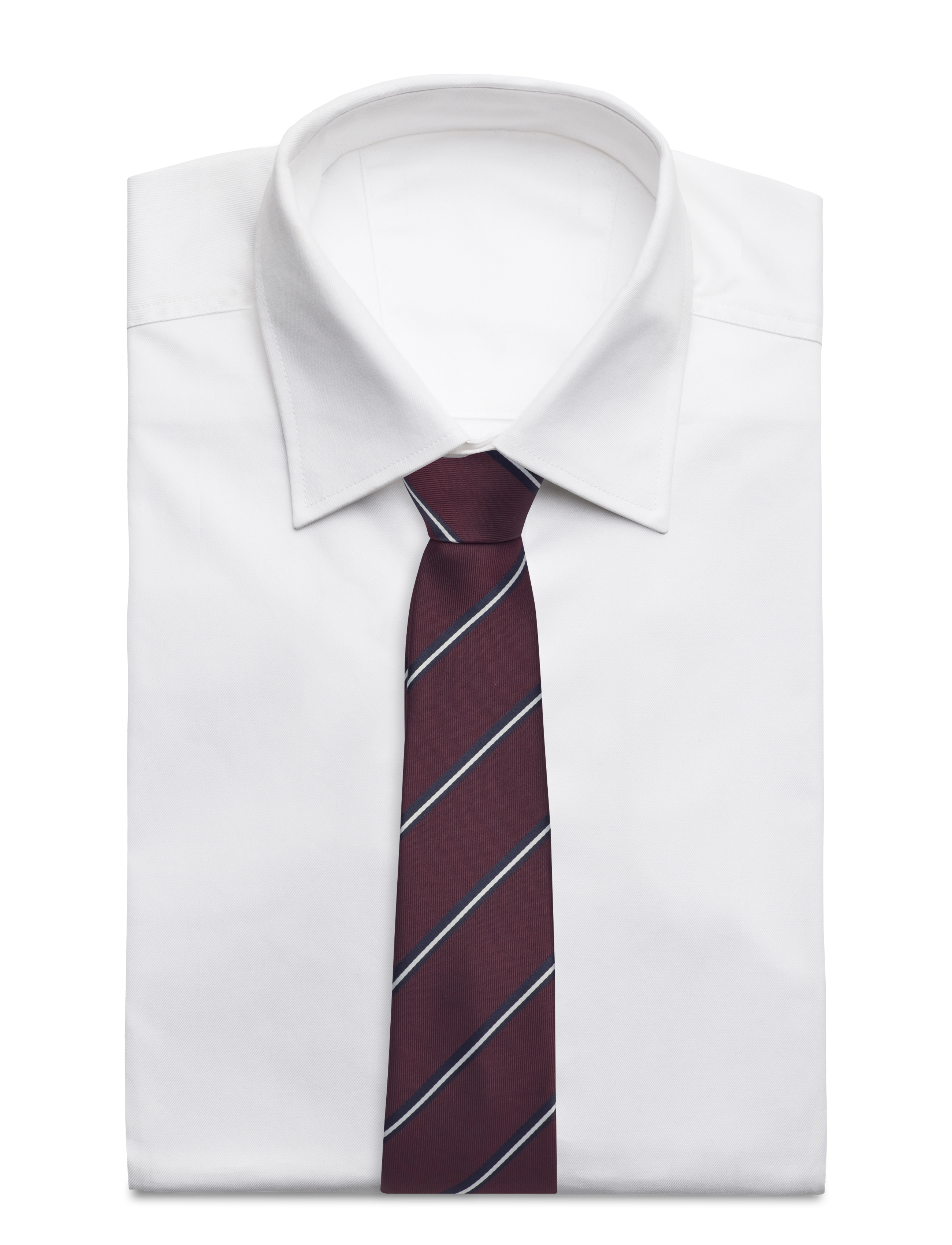 Lindbergh Black - Polyester tie with stripe 7 cmPolyester tie with stripe 7 cm - laveste priser - bordeaux - 1
