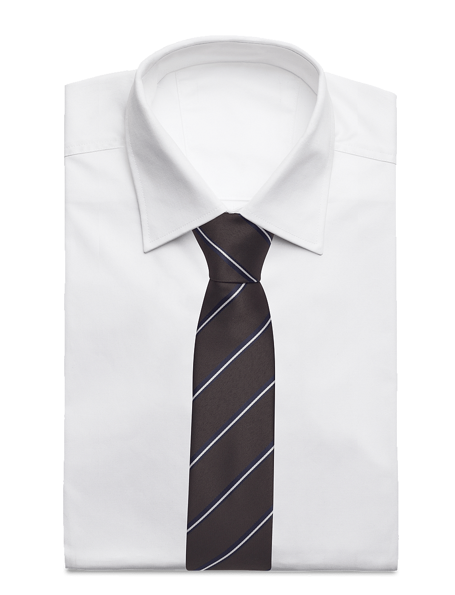 Lindbergh Black - Polyester tie with stripe 7 cmPolyester tie with stripe 7 cm - krawatten - mocca - 1
