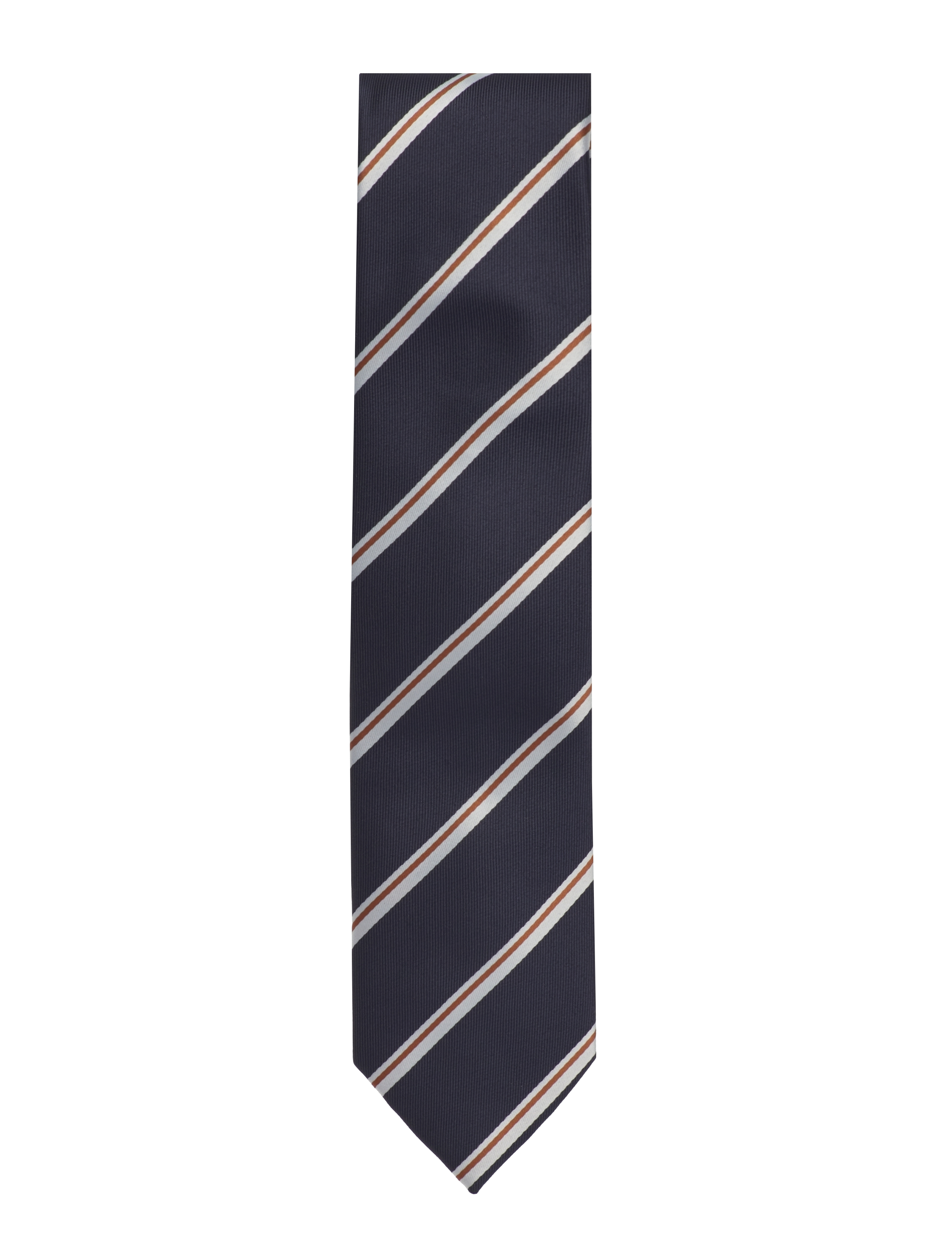 Lindbergh Black Polyester Tie With Stripe 7 Cmpolyester Cm, One Size, Accessories, Marineblau - Ties, Männerswear