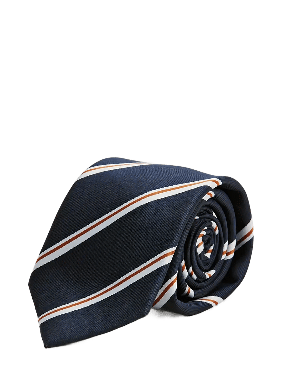 Lindbergh Black - Polyester tie with stripe 7 cmPolyester tie with stripe 7 cm - lipsud - navy - 0