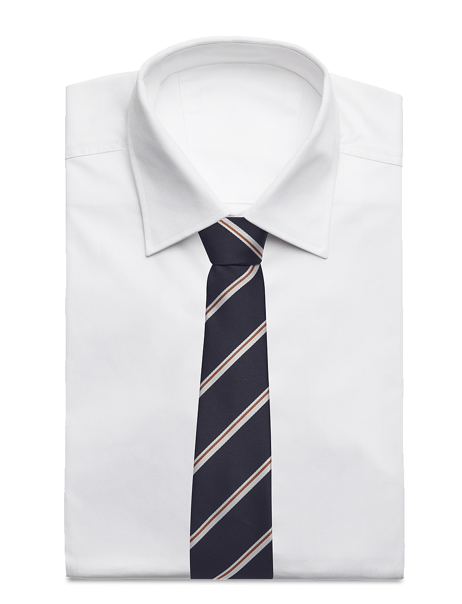 Lindbergh Black - Polyester tie with stripe 7 cmPolyester tie with stripe 7 cm - slips - navy - 1