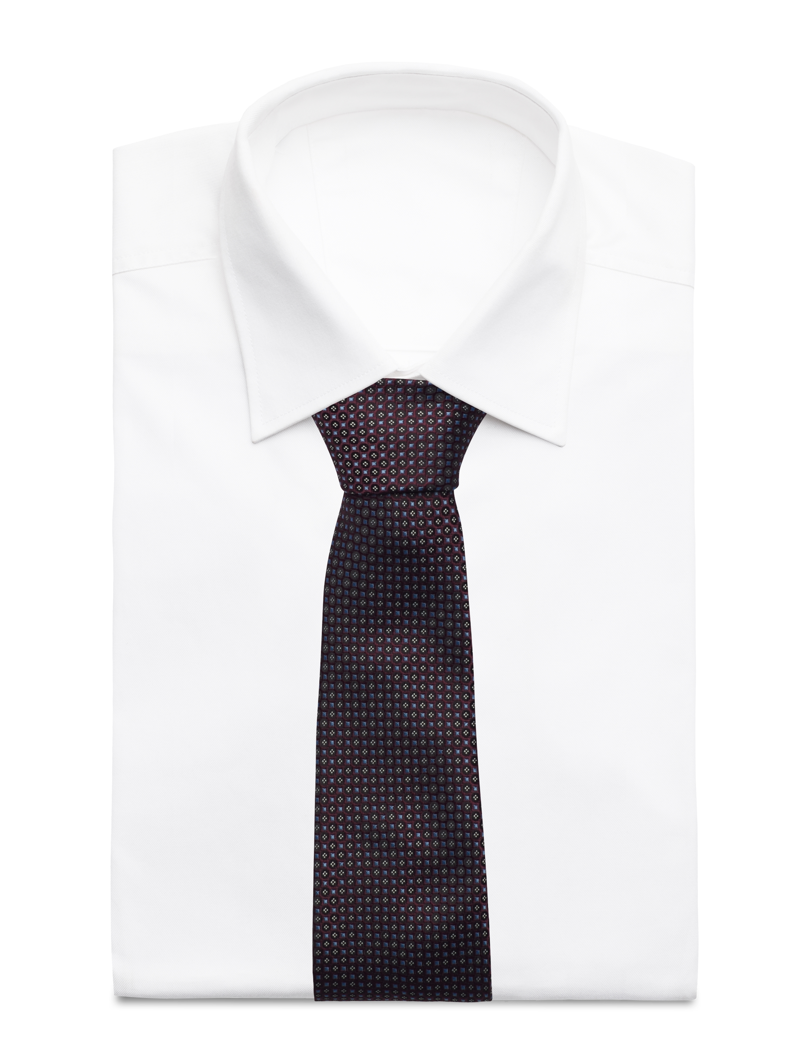 Lindbergh Black - Polyester tie w?. pattern 7 cm - ties - bordeaux - 1