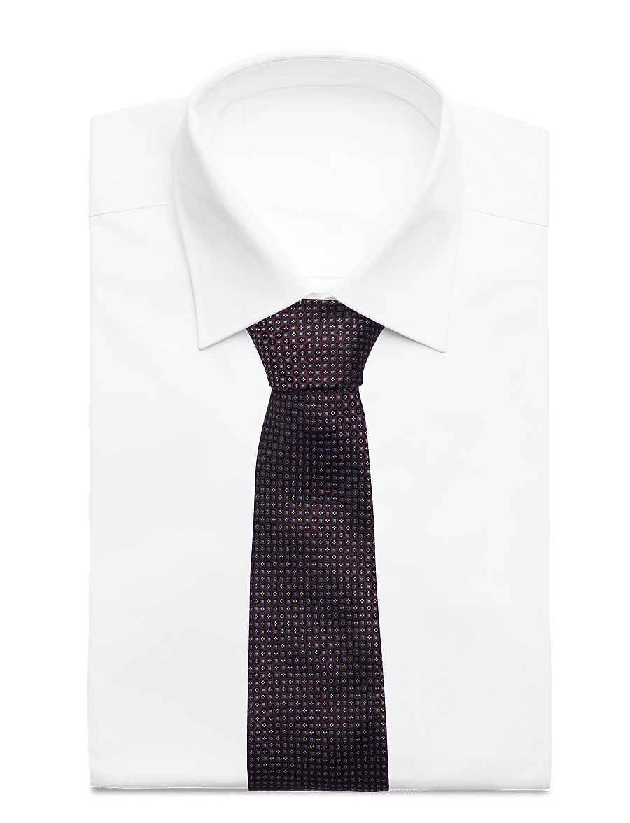 Lindbergh Black - Polyester tie w?. pattern 7 cm - krawatten - bordeaux - 1