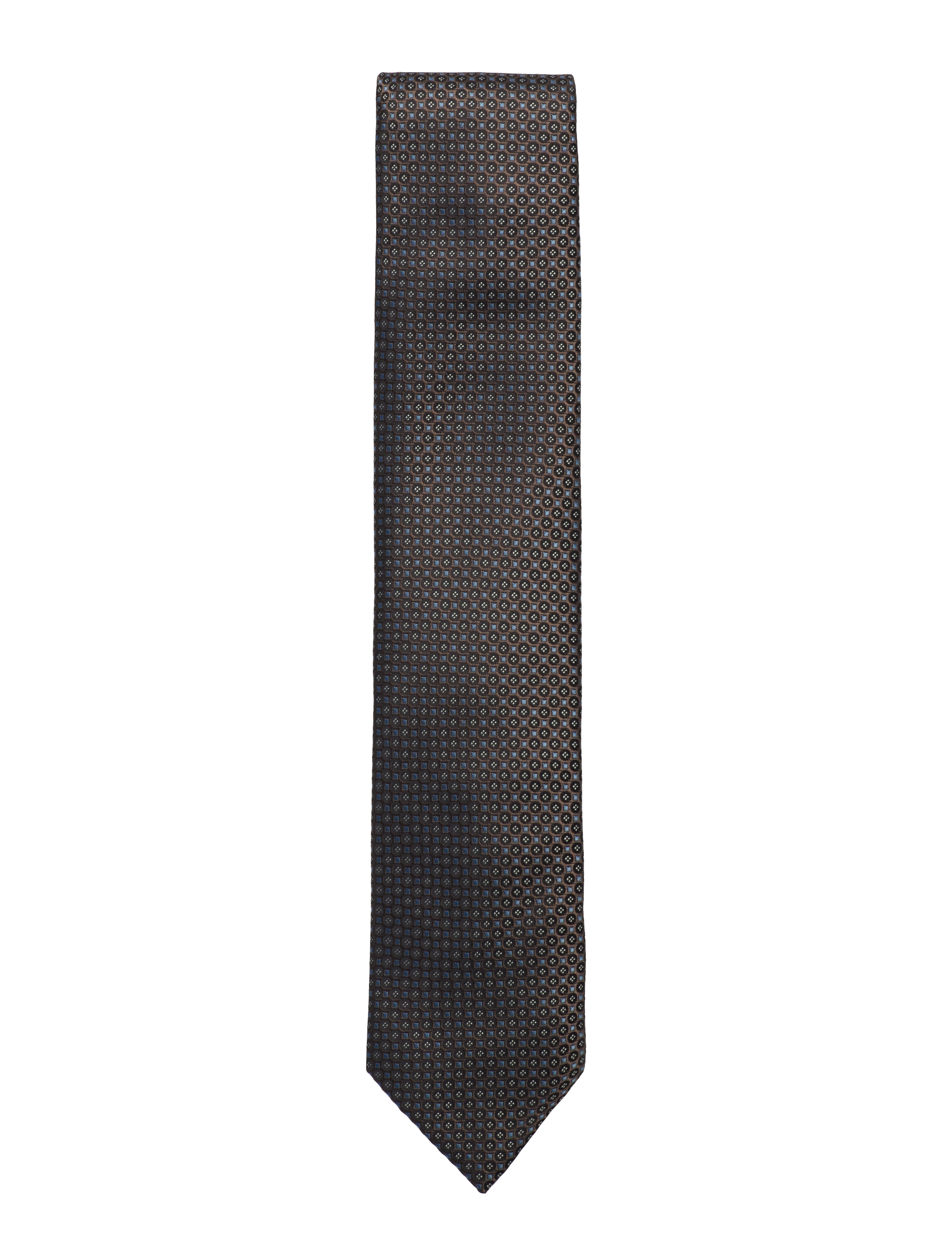 Lindbergh Black Polyester tie w?. pattern 7 cm - Deals - MOCCA / brown