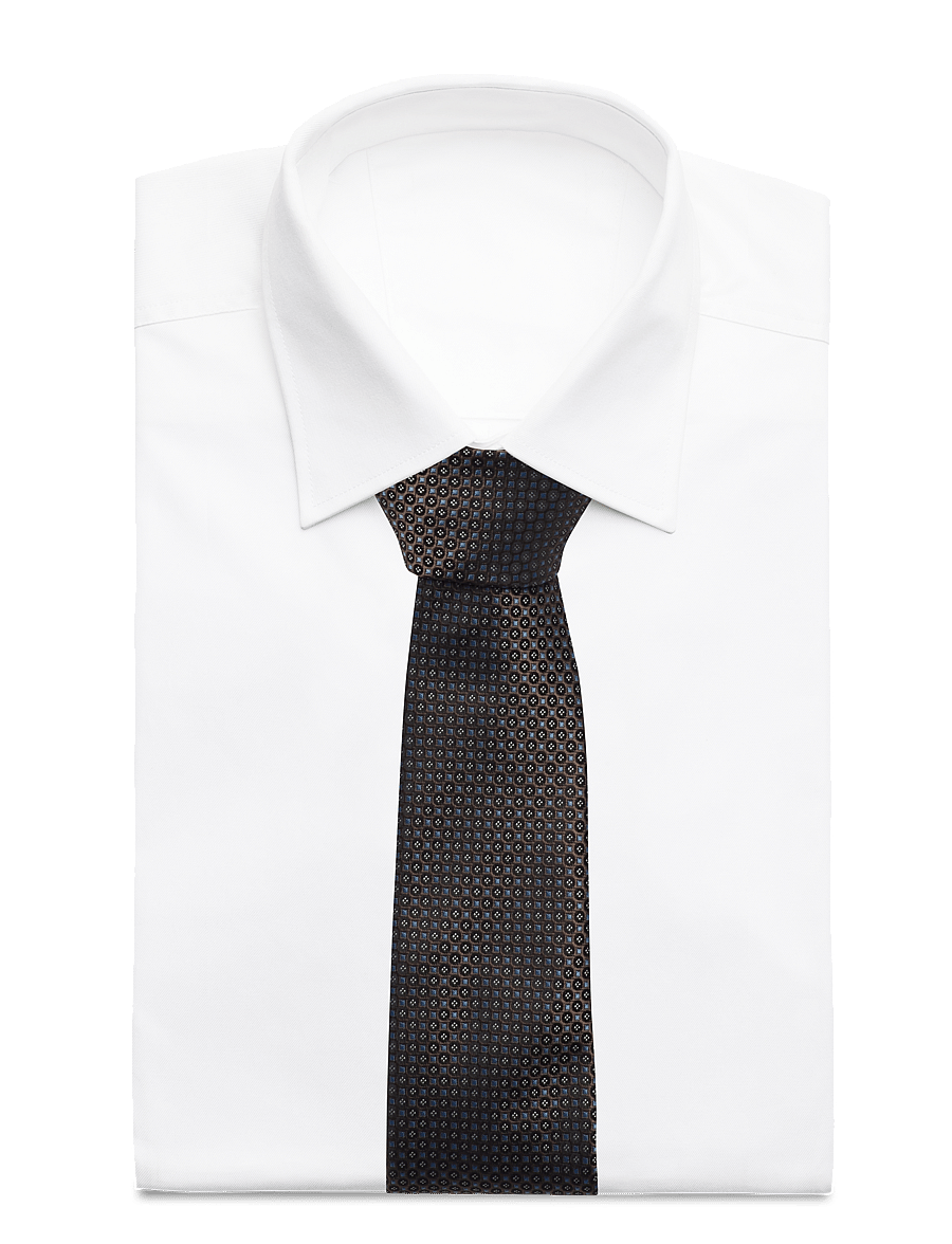 Lindbergh Black - Polyester tie w?. pattern 7 cm - krawatten - mocca - 1