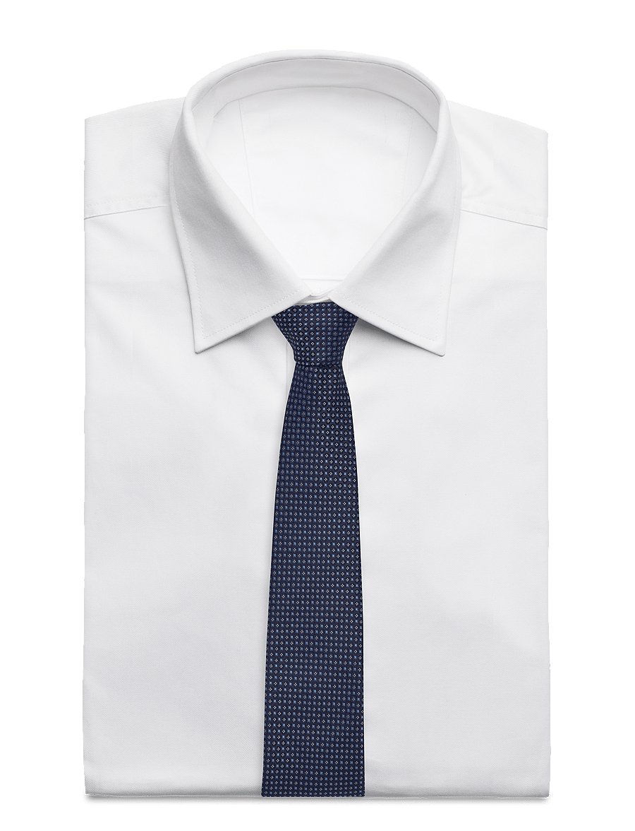 Lindbergh Black - Polyester tie w?. pattern 7 cm - krawatten - navy - 1