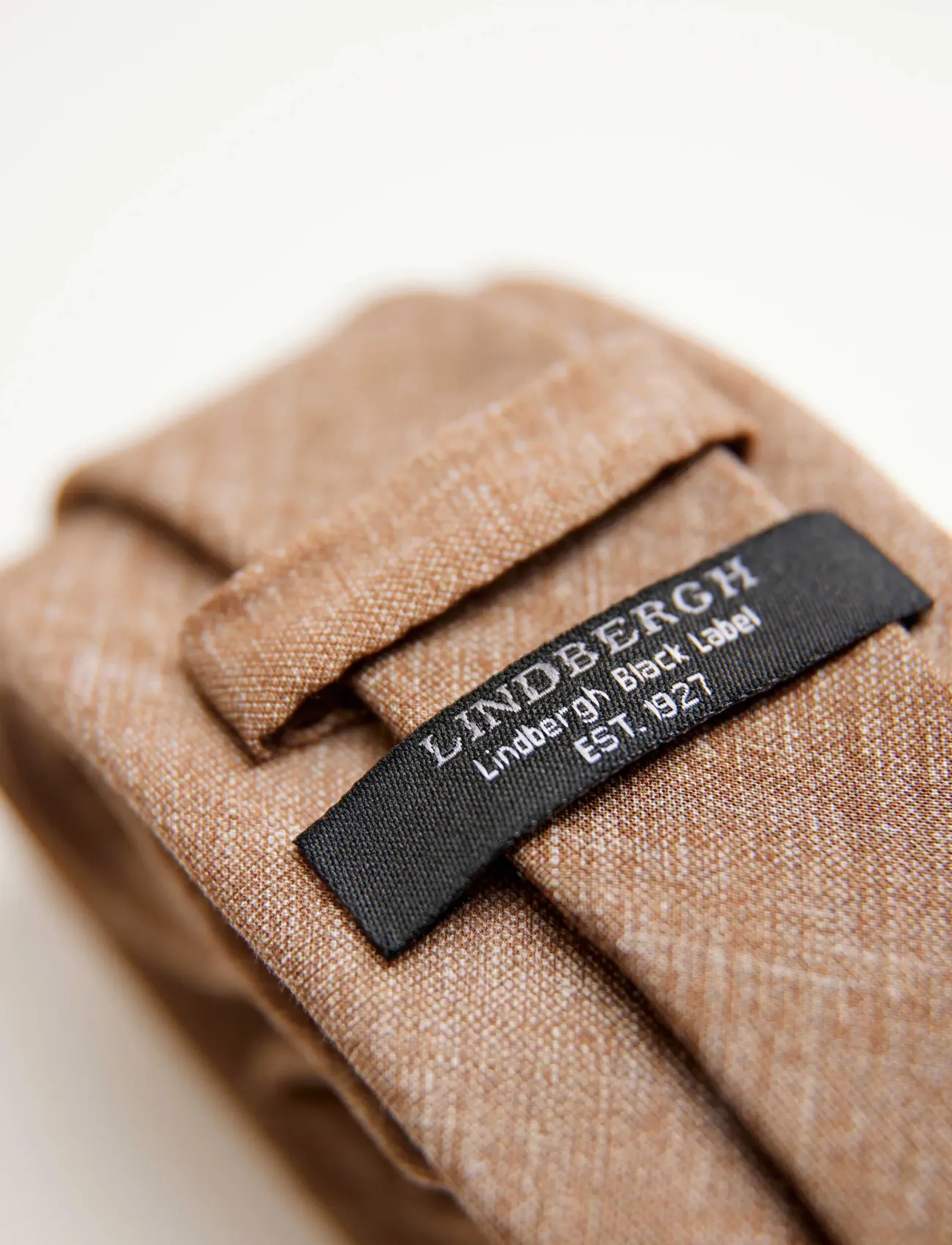 Lindbergh Black - Structured tencel tie 7 cmStructured tencel tie 7 cm - krawatten - mocca - 1