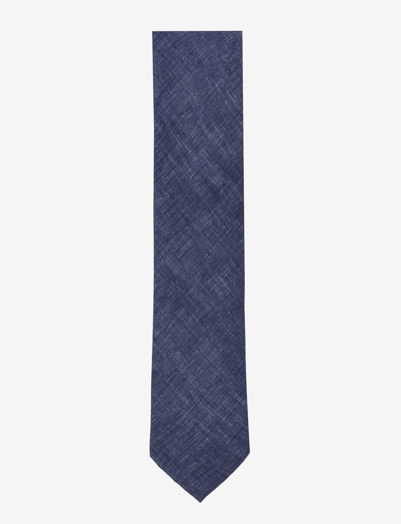 Lindbergh Black - Structured tencel tie 7 cm - slipsar - navy - 0