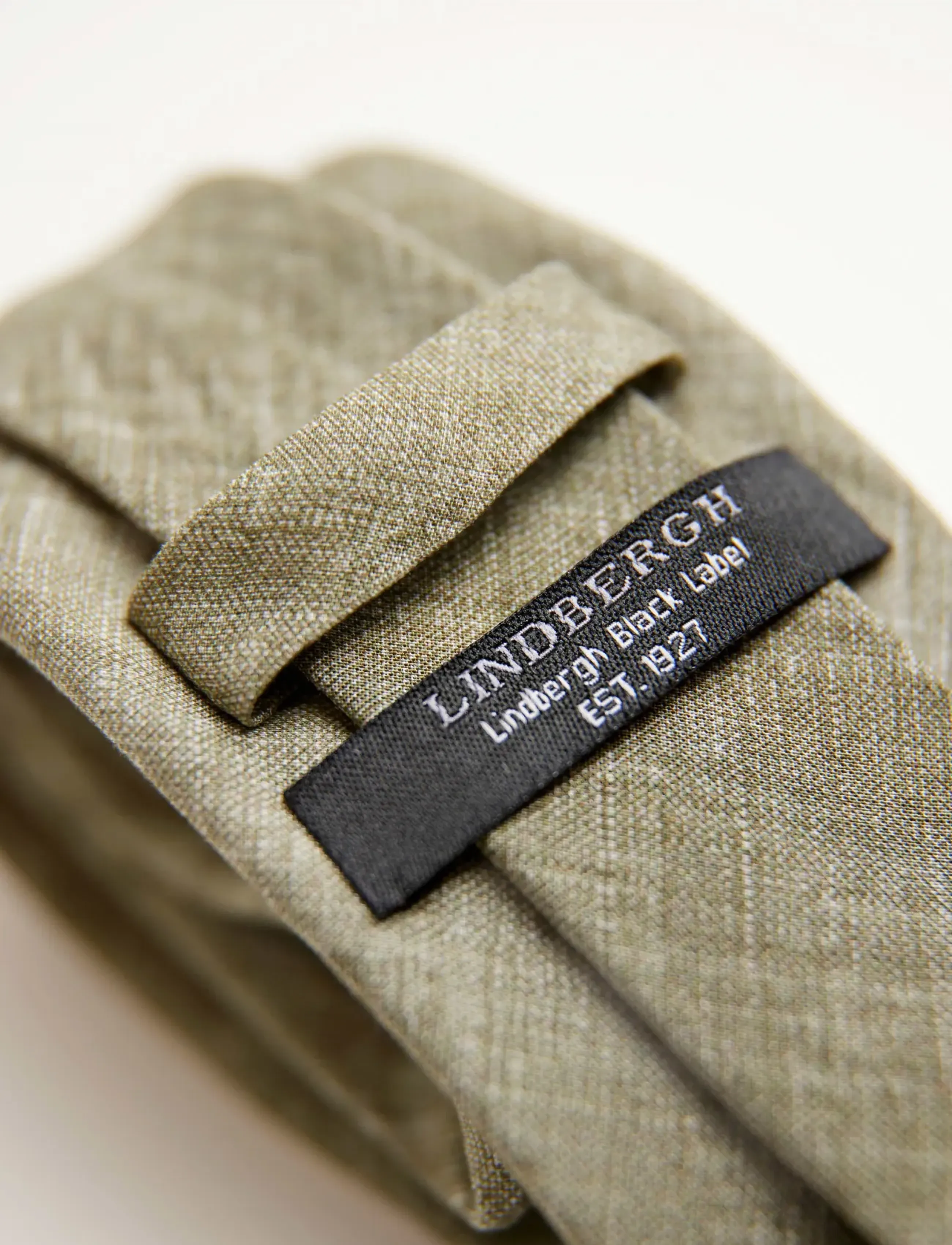 Lindbergh Black - Structured tencel tie 7 cmStructured tencel tie 7 cm - krawatten - olive - 1