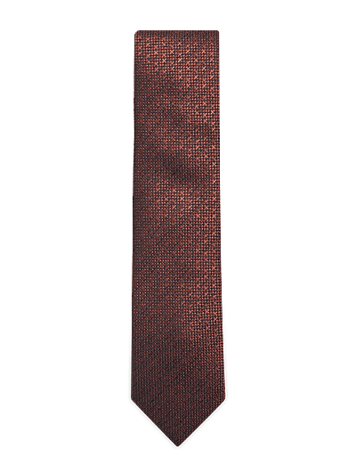 Lindbergh Black Structured linen blend tie 7 cmStructured linen blend tie 7 cm - Ties & Accessories - BURNT ORANGE / brown