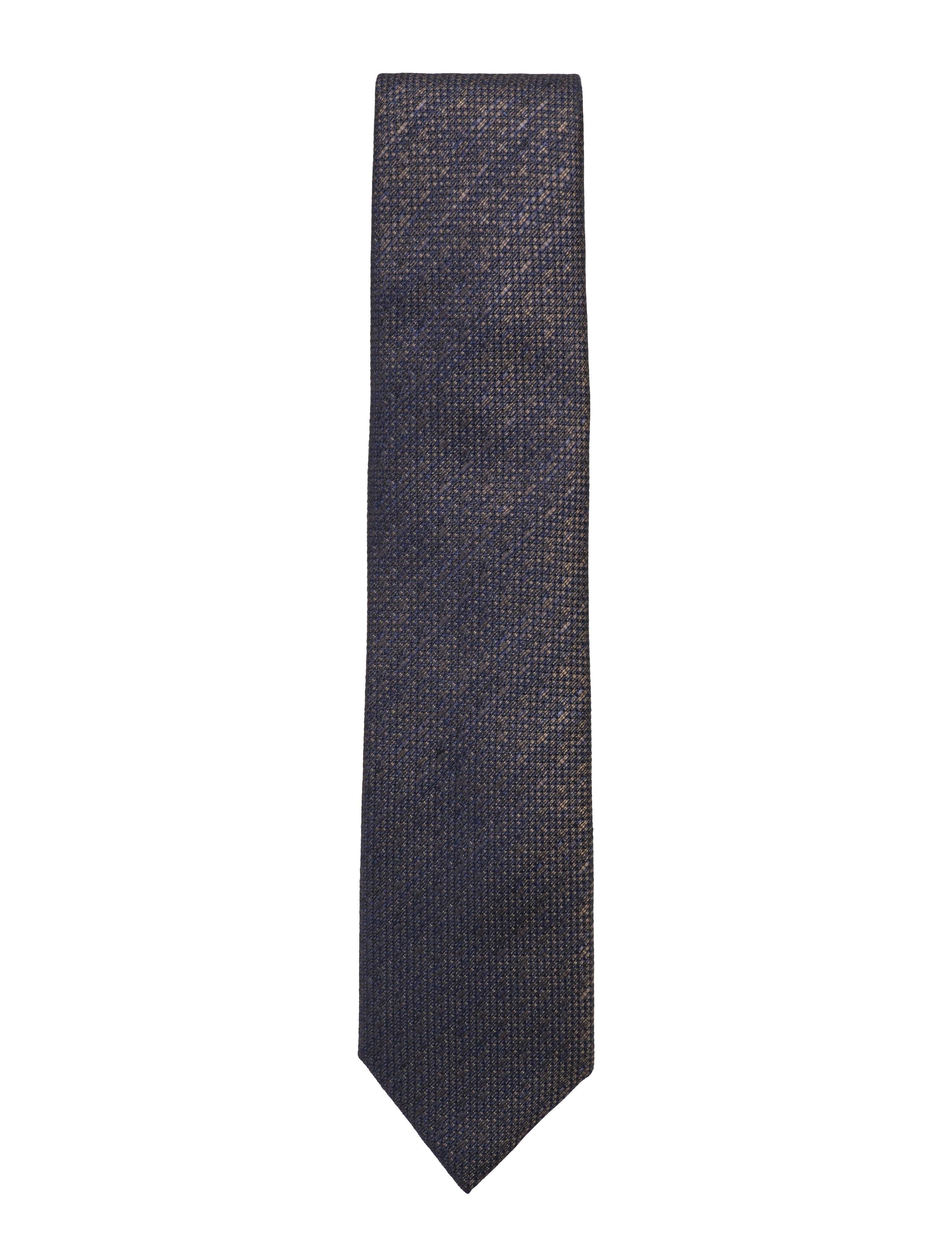 Lindbergh Black Structured Linen Blend Tie 7 Cmstructured Cm, One Size, Accessories, Marineblau - Ties, Männerswear