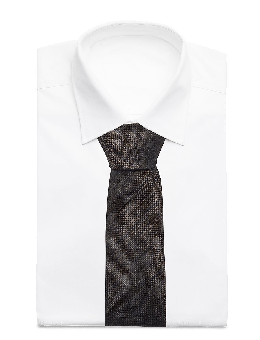 Lindbergh Black - Structured linen blend tie 7 cmStructured linen blend tie 7 cm - lipsud - navy - 1