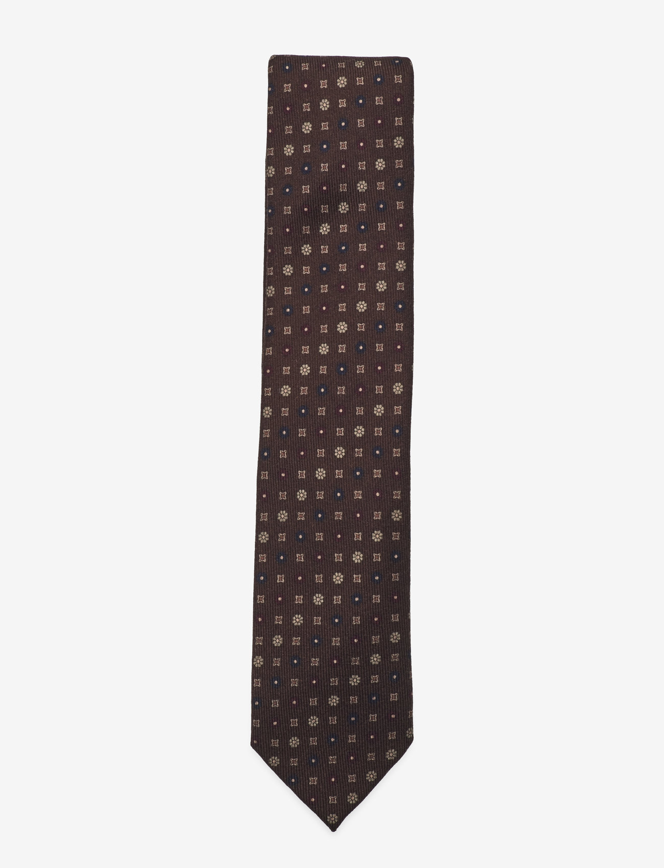 Lindbergh Black - Wool tie with pattern 7 cm - geschenke unter chf 100 - brown - 0