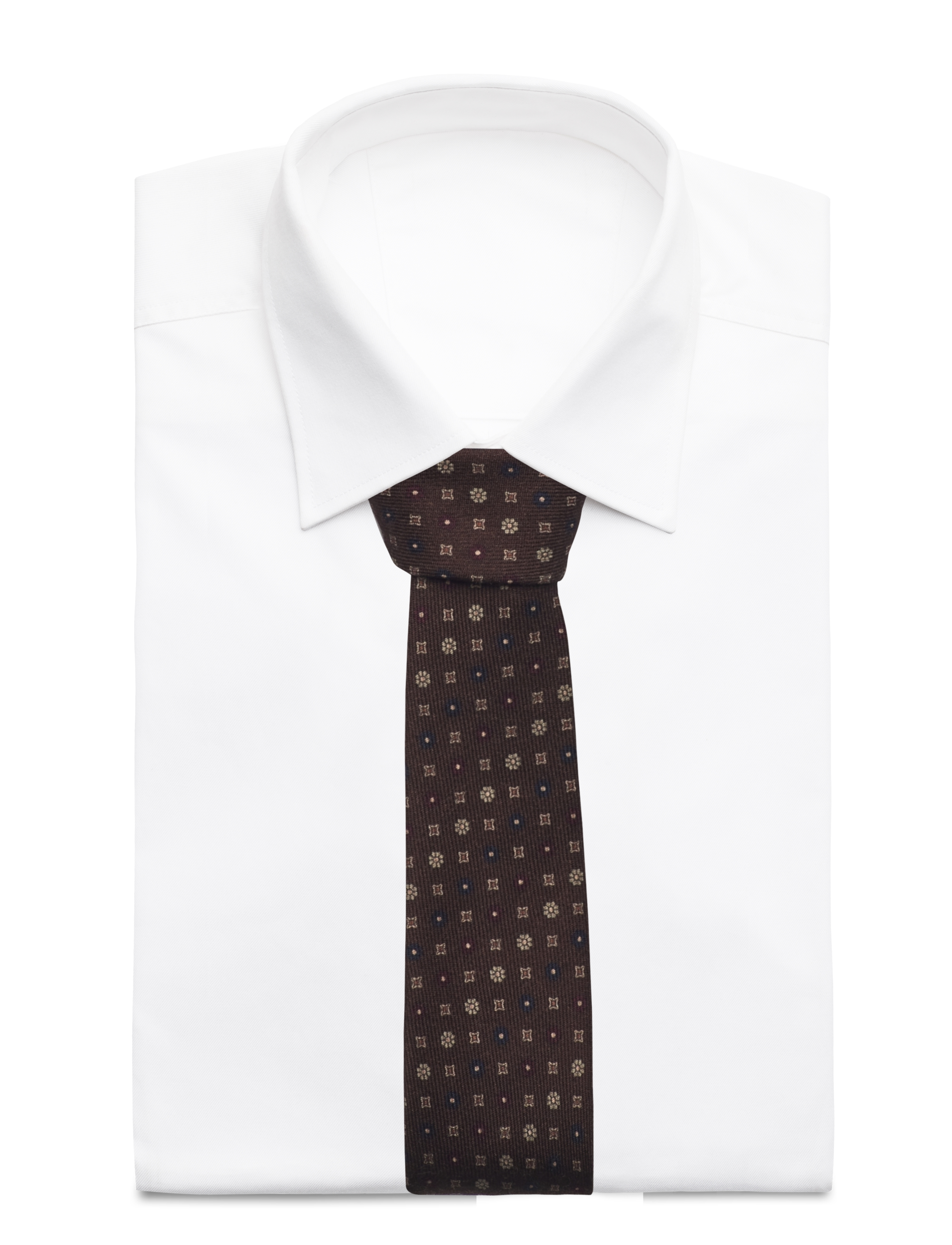 Lindbergh Black - Wool tie with pattern 7 cm - sünnipäevakingitused - brown - 1