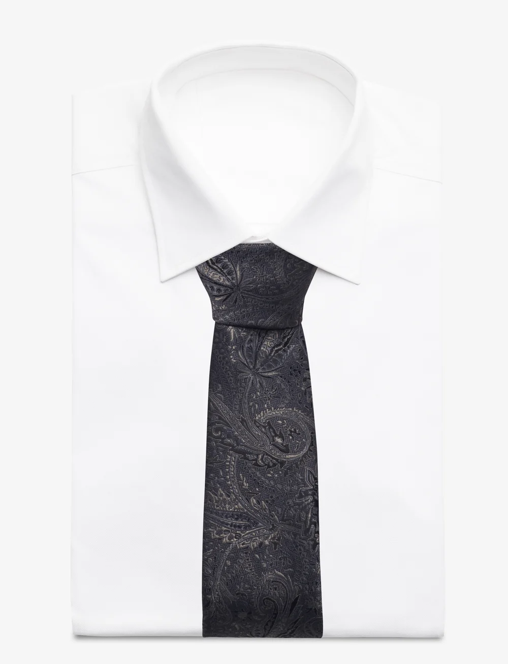 Lindbergh Black - Paisley pattern tie 7 cm - ties - blue - 1