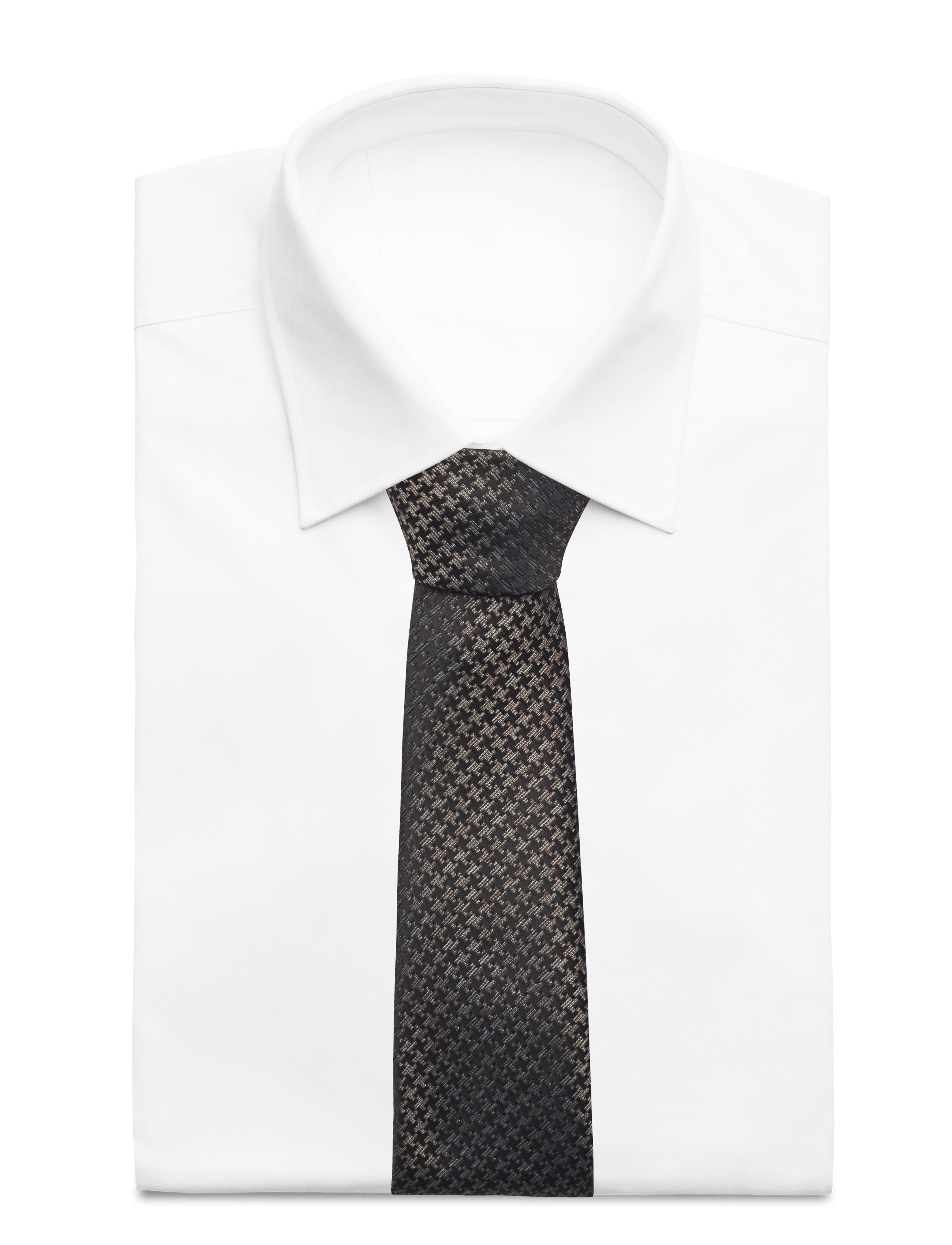 Lindbergh Black - Patterned tie 7 cm - solmiot - dk brown - 1