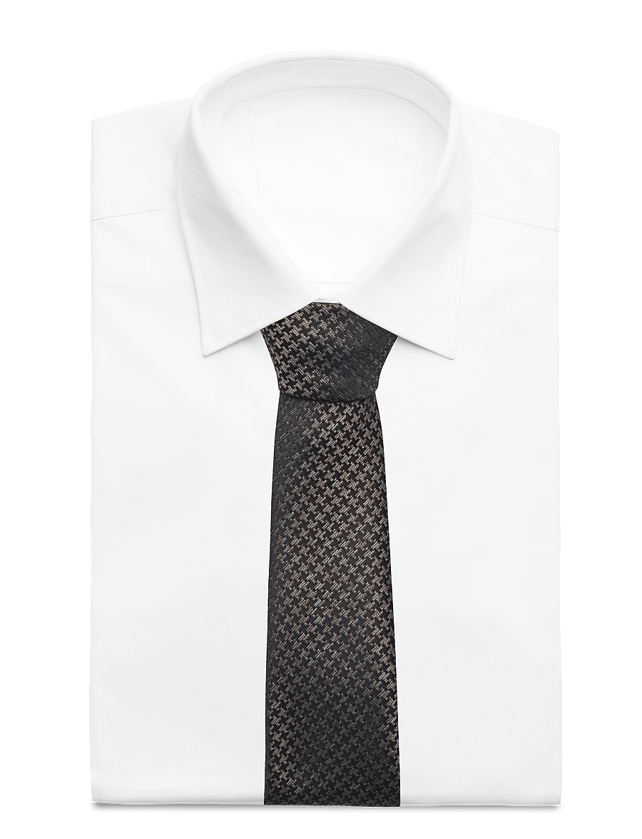 Lindbergh Black - Patterned tie 7 cmPatterned tie 7 cm - lipsud - dk brown - 1