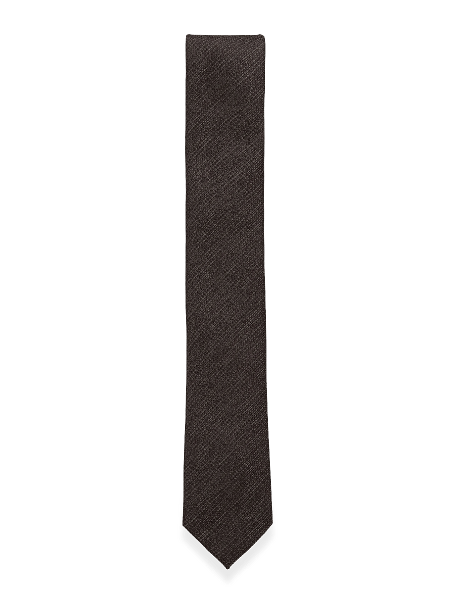 Lindbergh Black - Structured tie 7 cm - slips - brown - 0